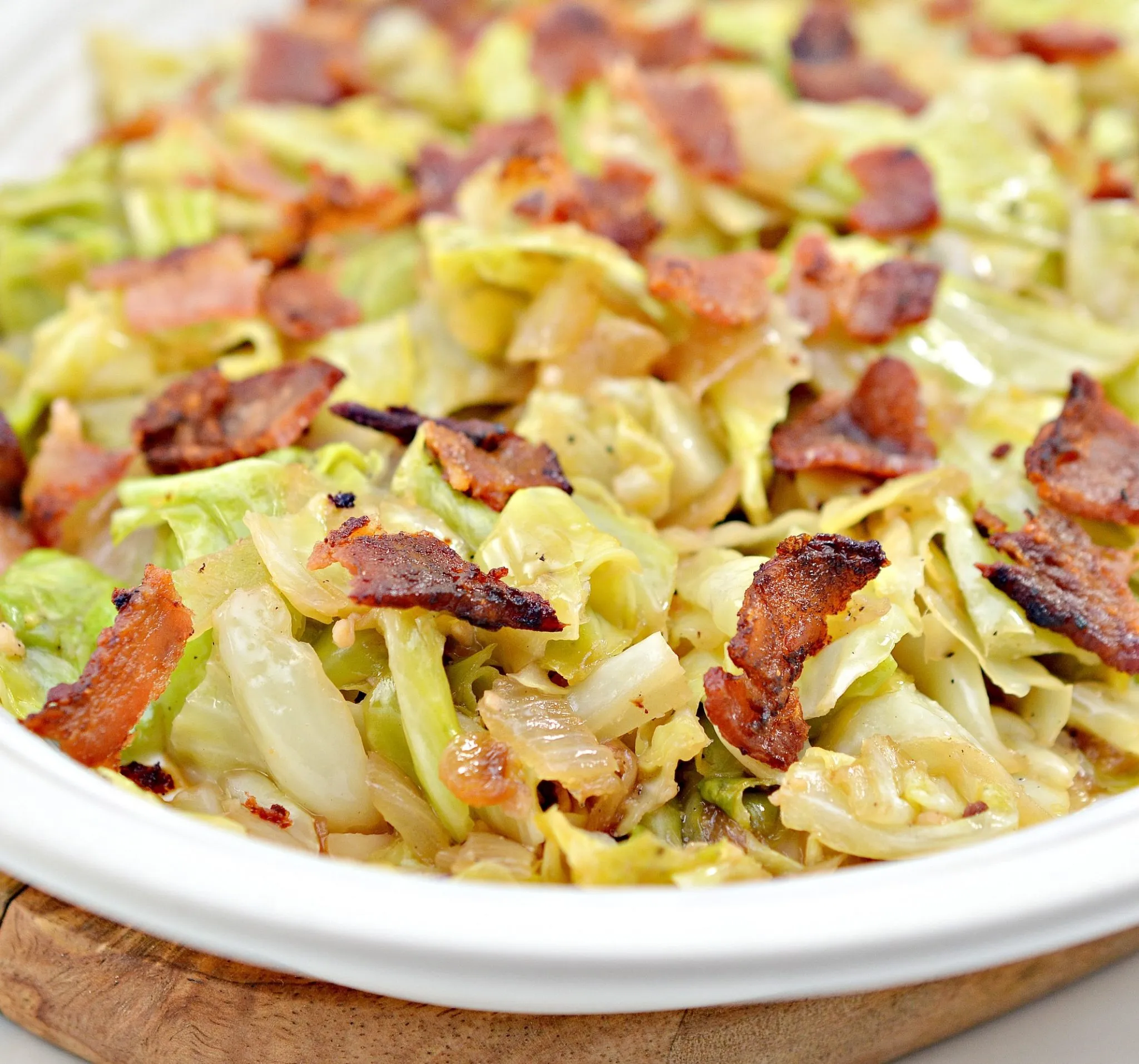 Fried Cabbage with Onions and Bacon