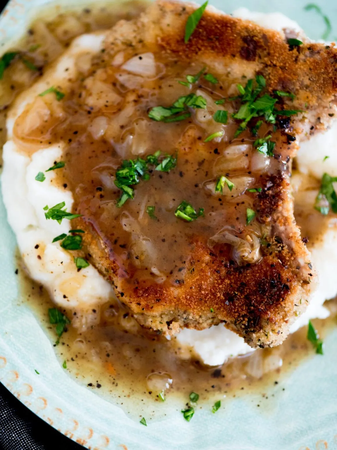 Fried Pork Cutlets with Buttermilk Thyme Gravy