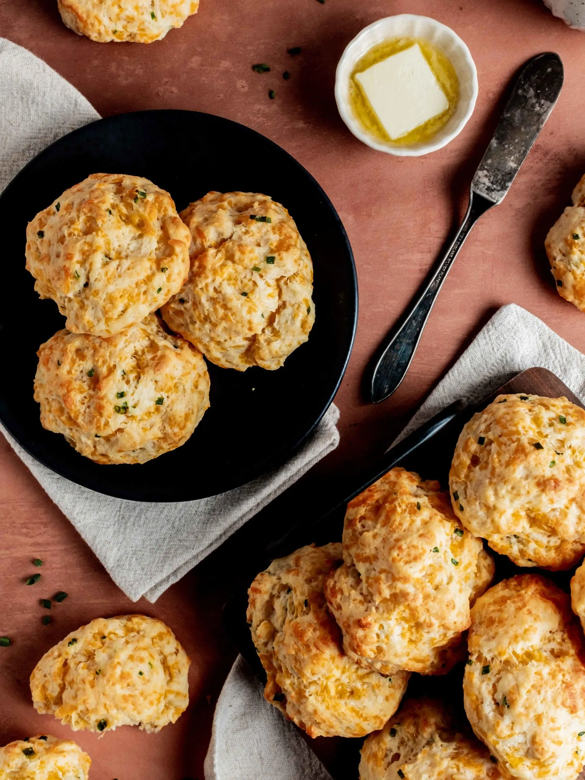 Garlic Cheddar Chive Drop Biscuits
