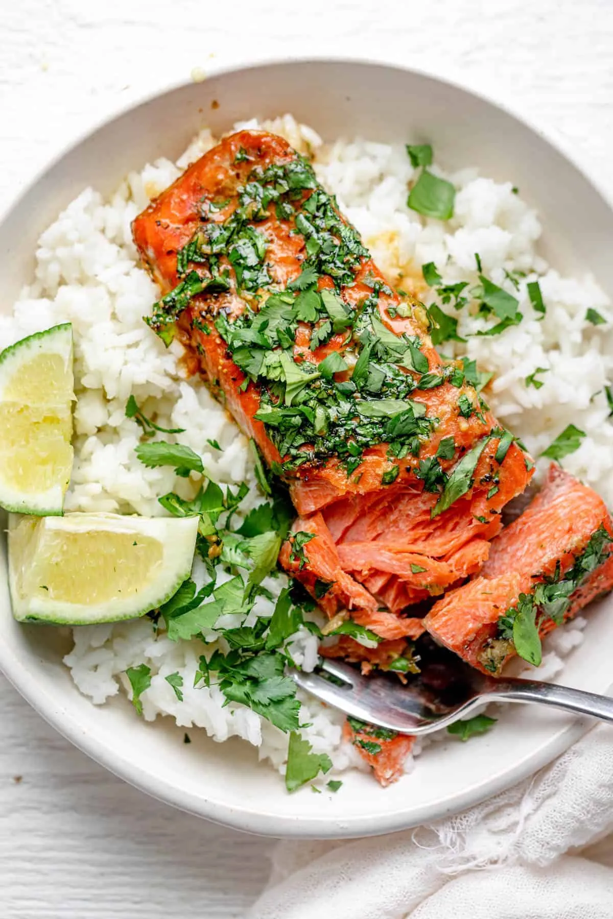 Garlic Cilantro Oven Baked Salmon