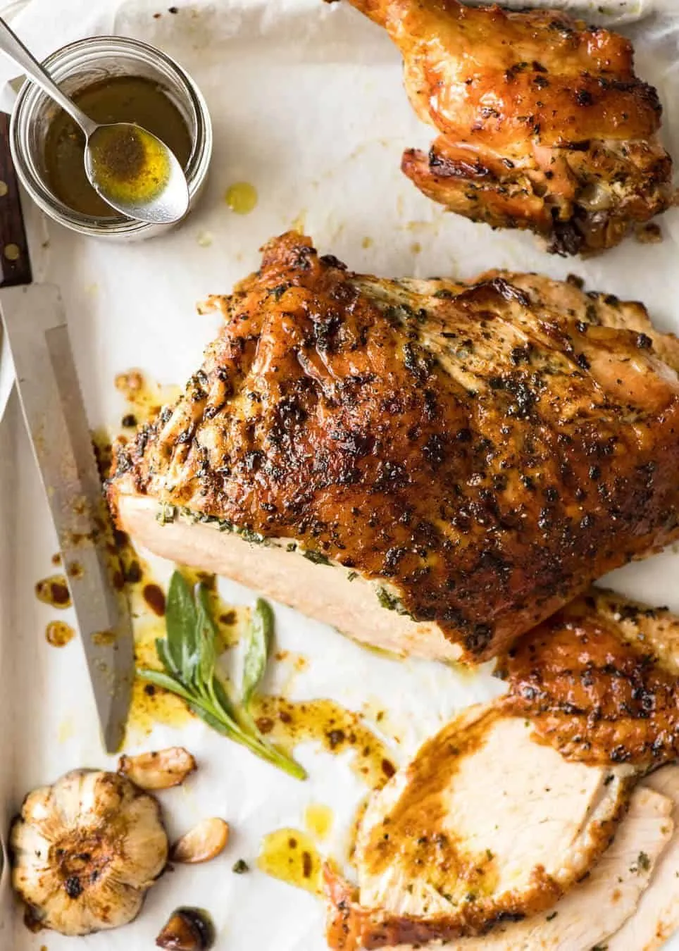 Garlic Herb Butter Roasted Turkey