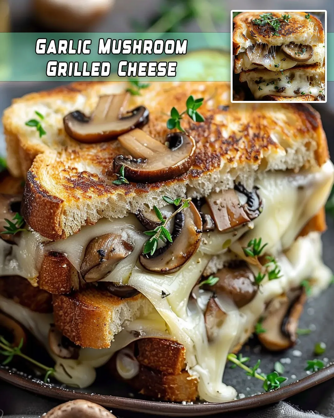 Garlic Mushroom Grilled Cheese
