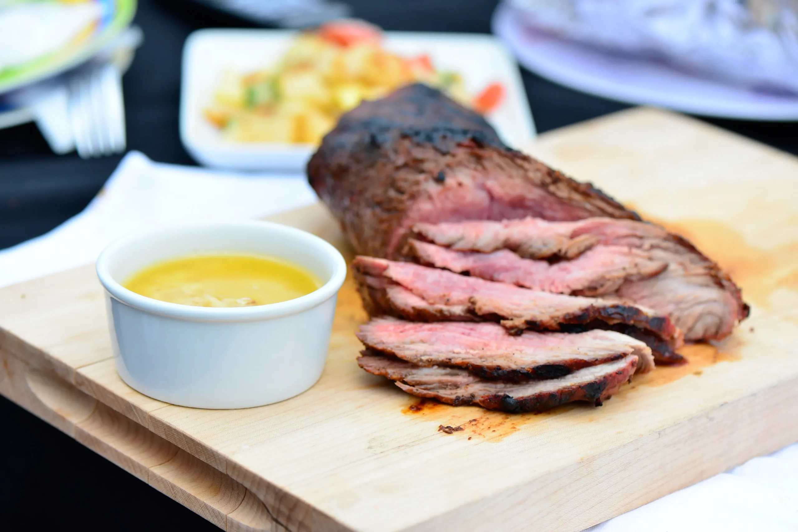 Garlic Parmesan Rotisserie Tri Tip