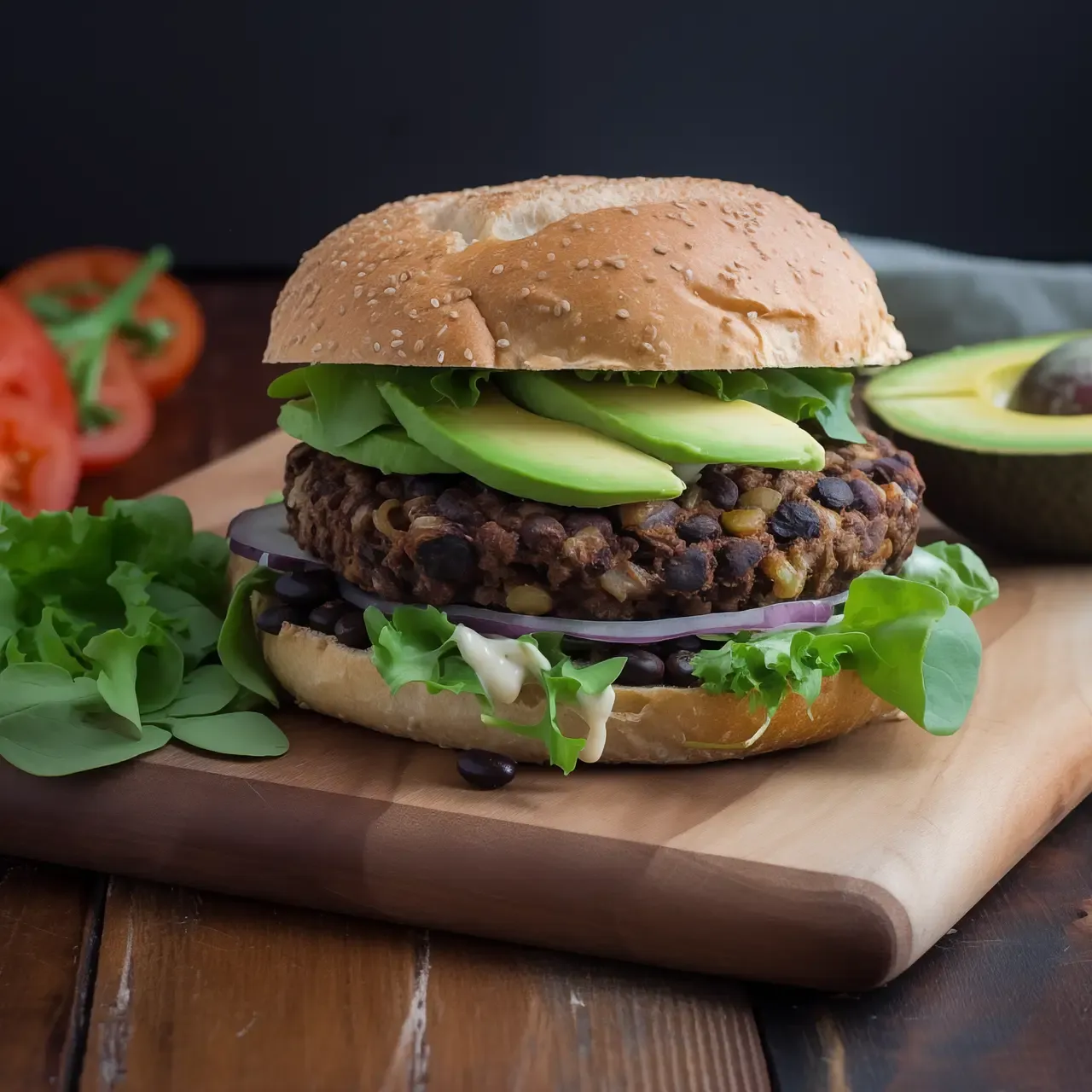 Getty Center Mexican Black Bean Burgers