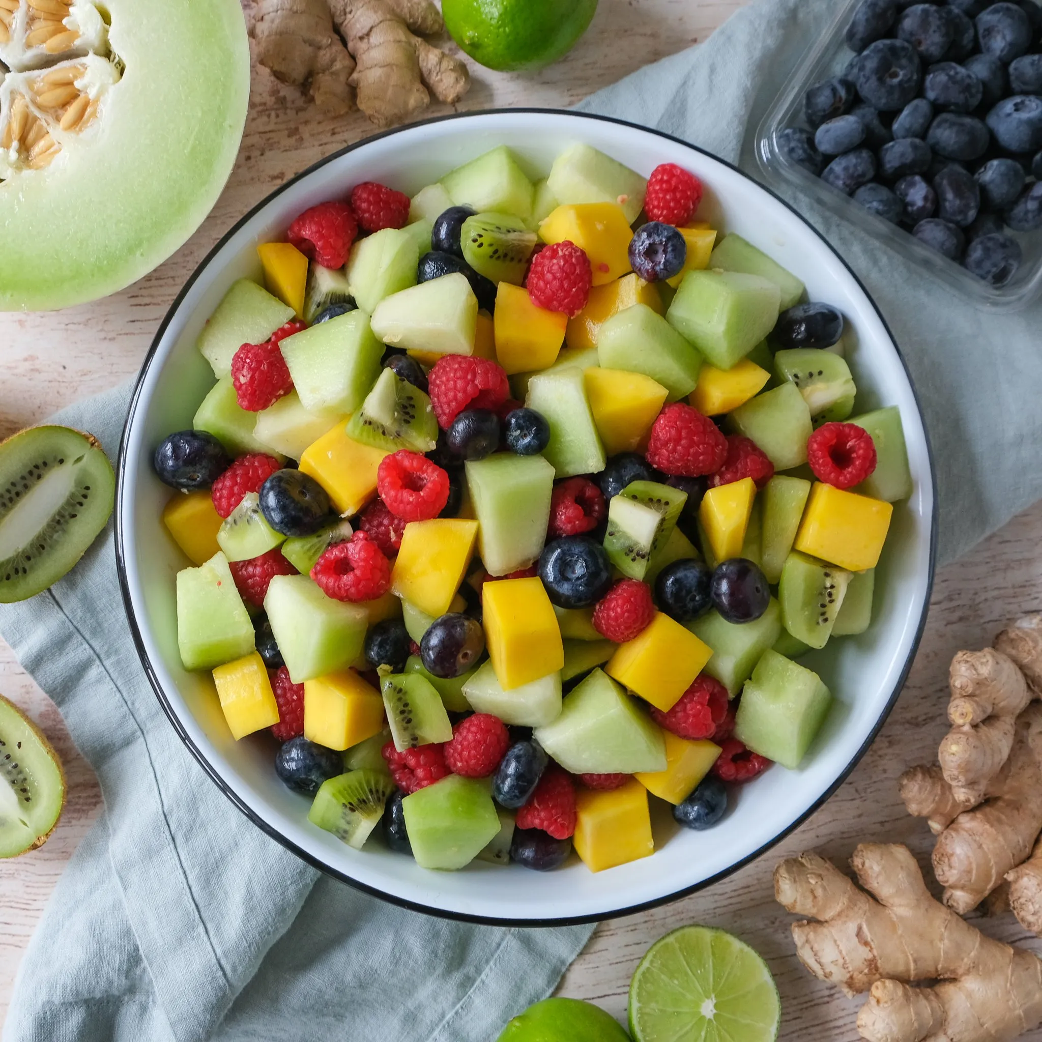 Ginger Lime Fruit Salad