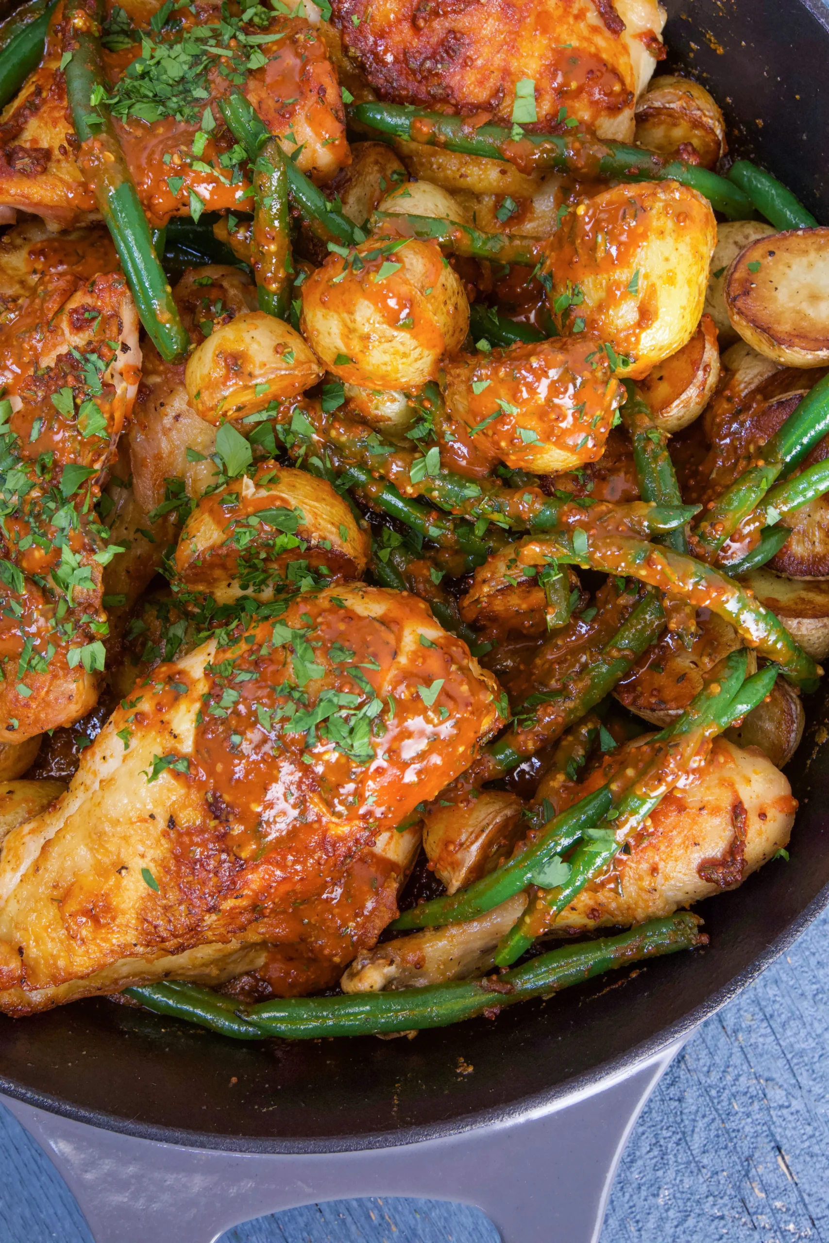 Gingery Chicken with Potatoes and Green Beans