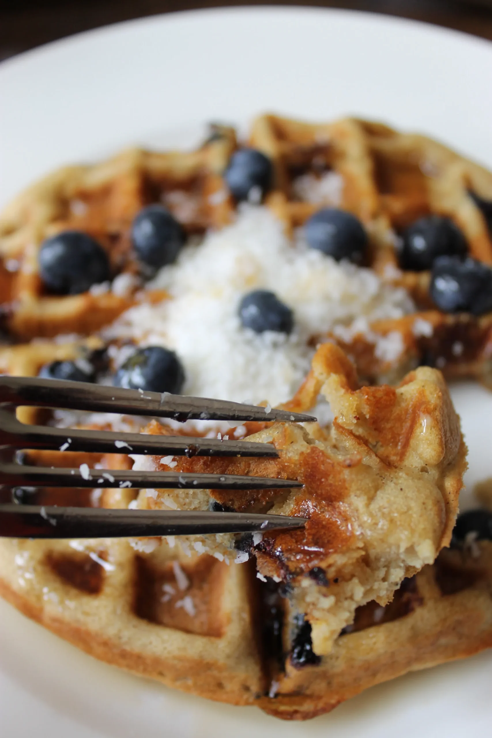 Gluten Free Blueberry Bilberry Skyr Waffles