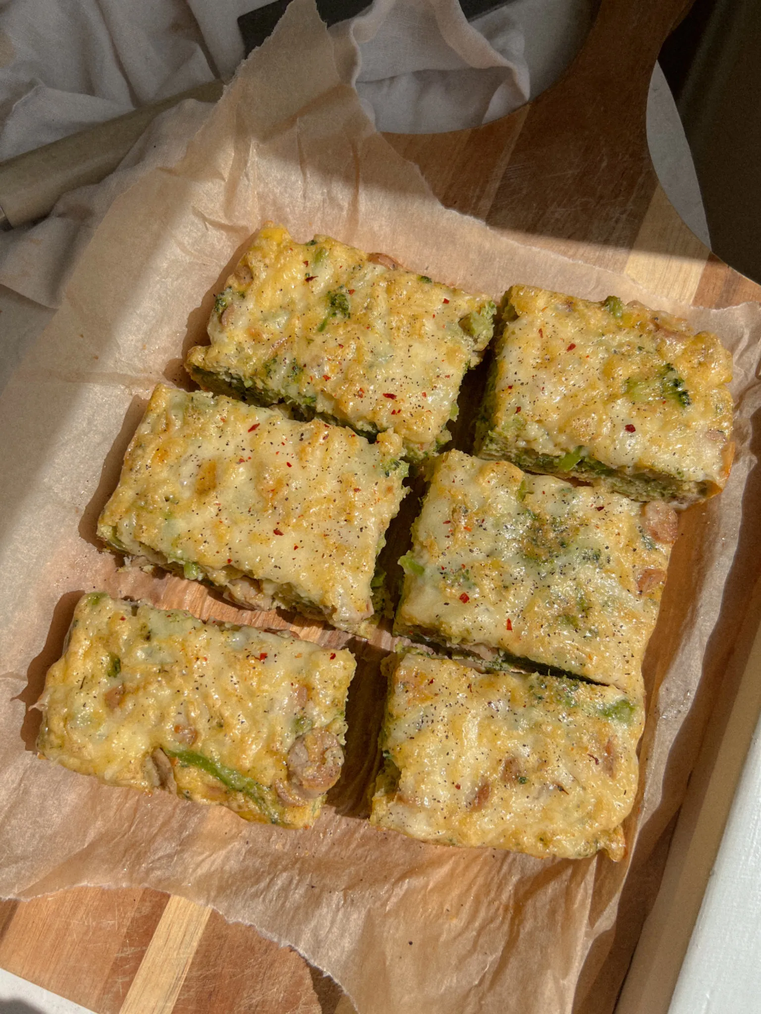 Gluten Free High Protein Broccoli Breakfast Bars