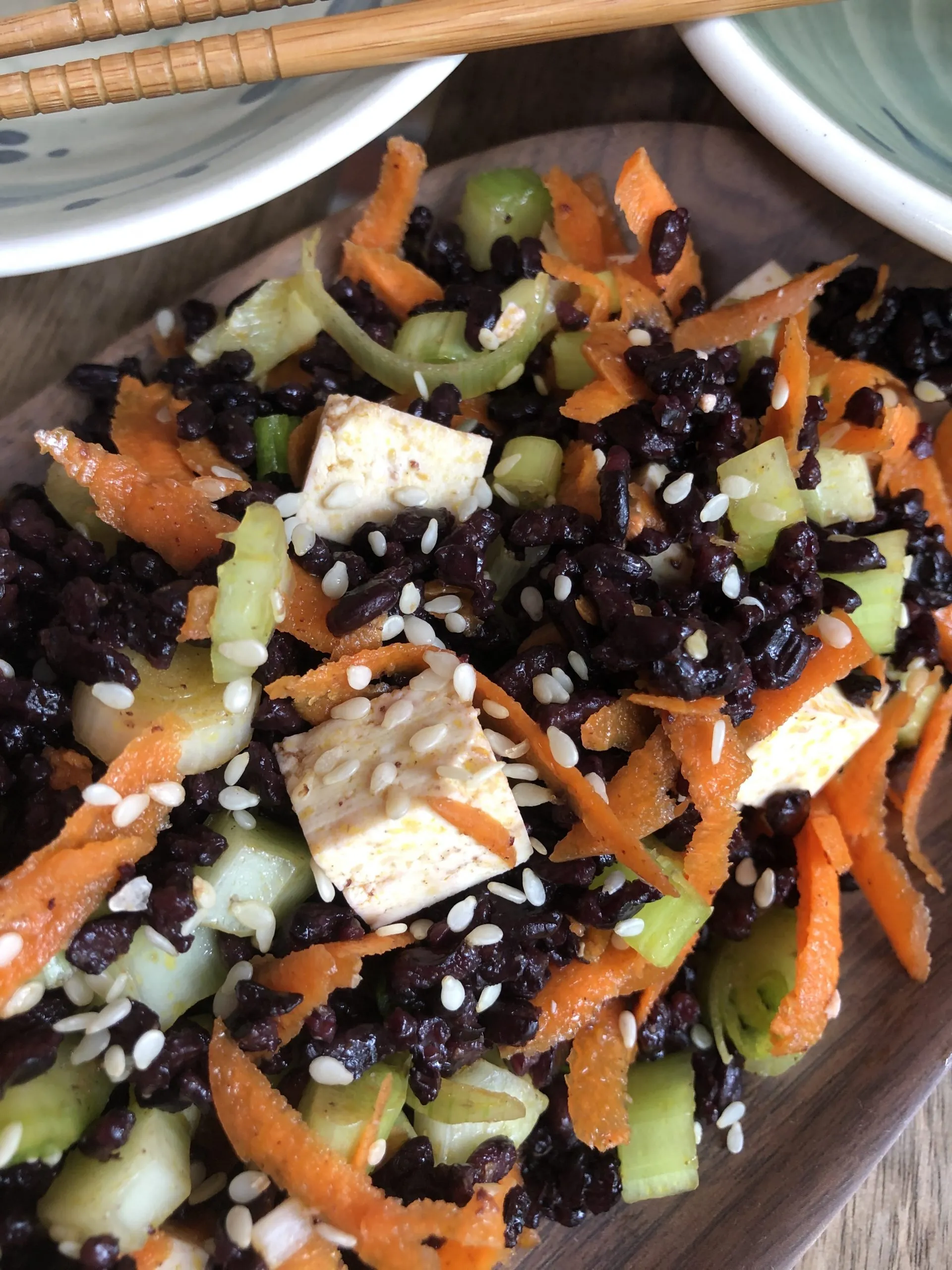 Gluten Free Is Me Forbidden Rice Salad with Pickled Vegetables