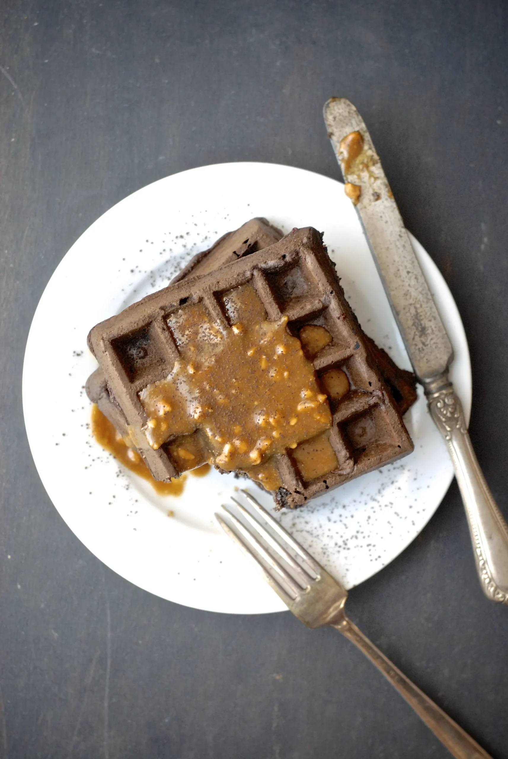 Gluten Free Maple Peanut Butter Waffles