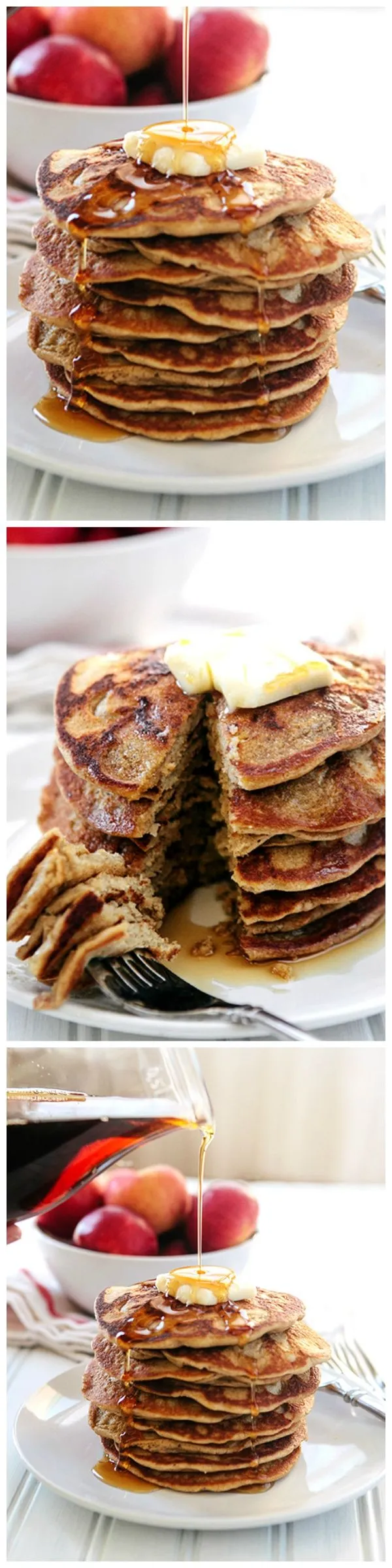 Gluten Free Oatmeal Apple Blender Pancakes