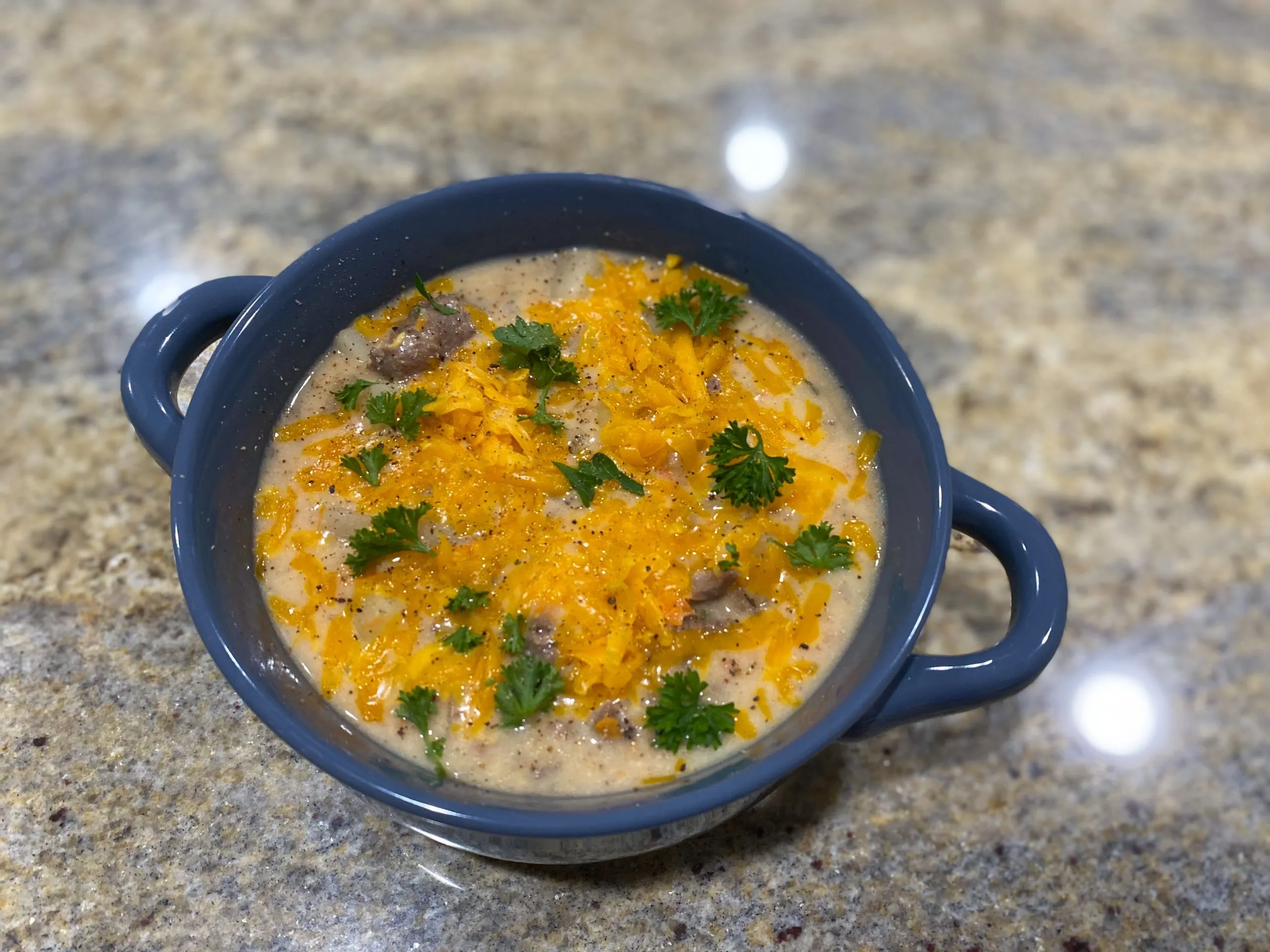 Gluten Free Slow Cooker Cheeseburger Soup