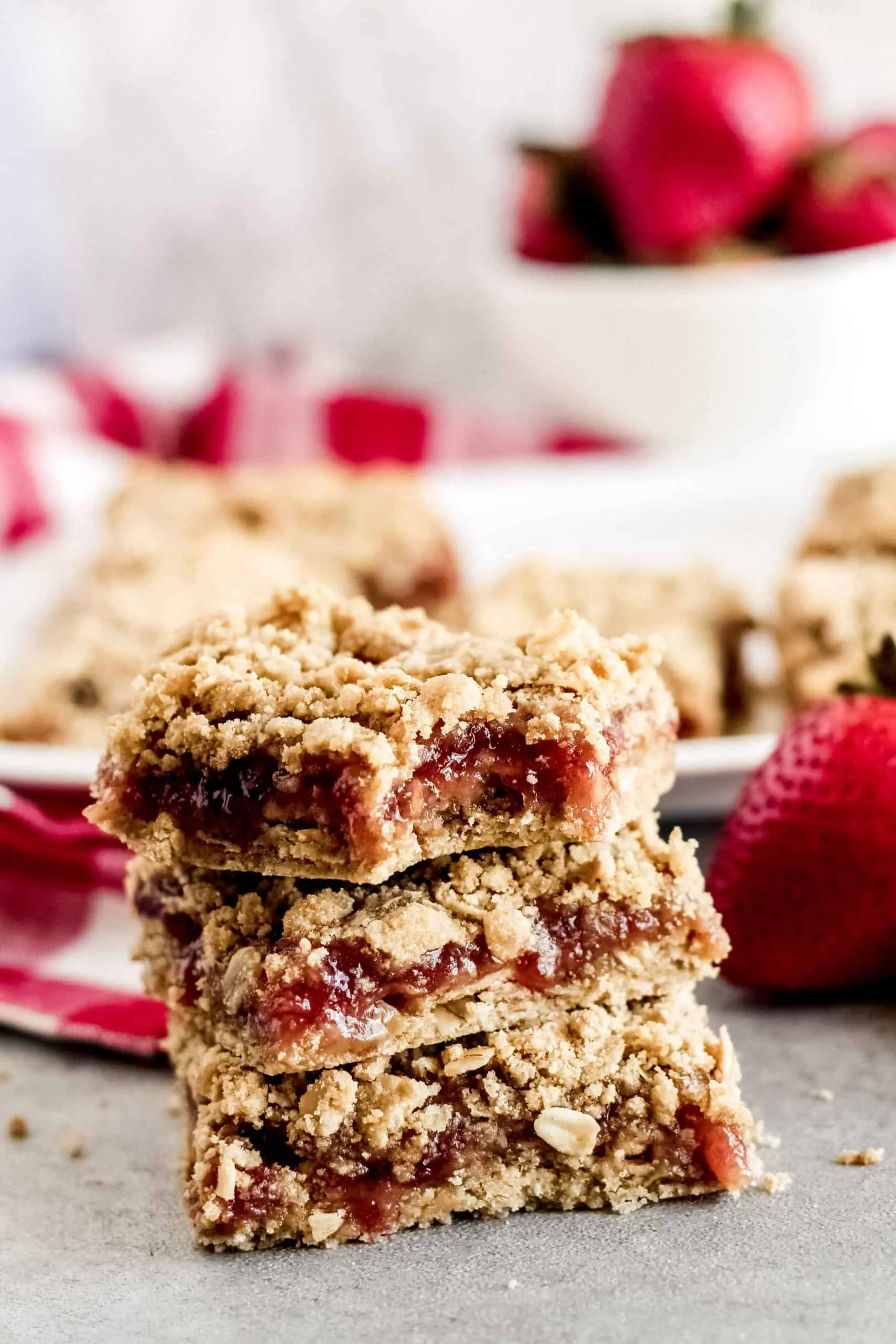 Gluten Free Strawberry Crumble Bars