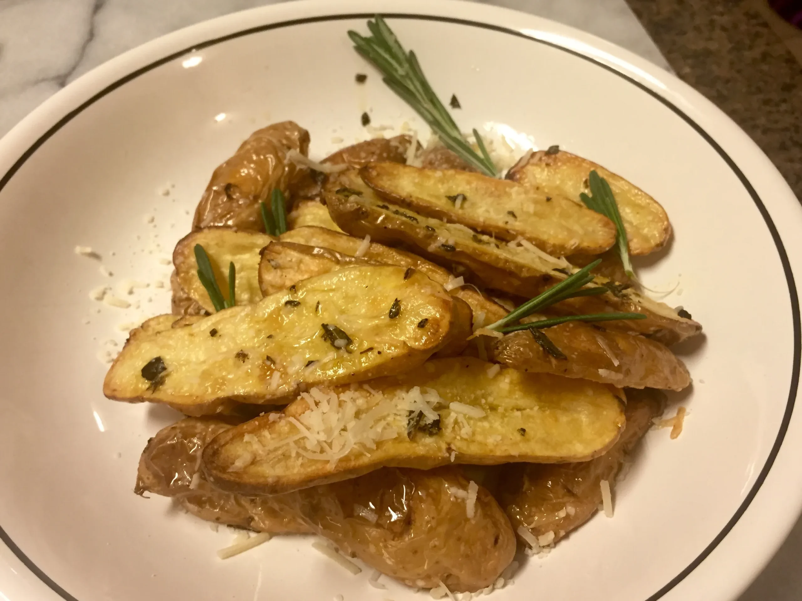 Goose Fat Rosemary Roasted Fingerling Potatoes