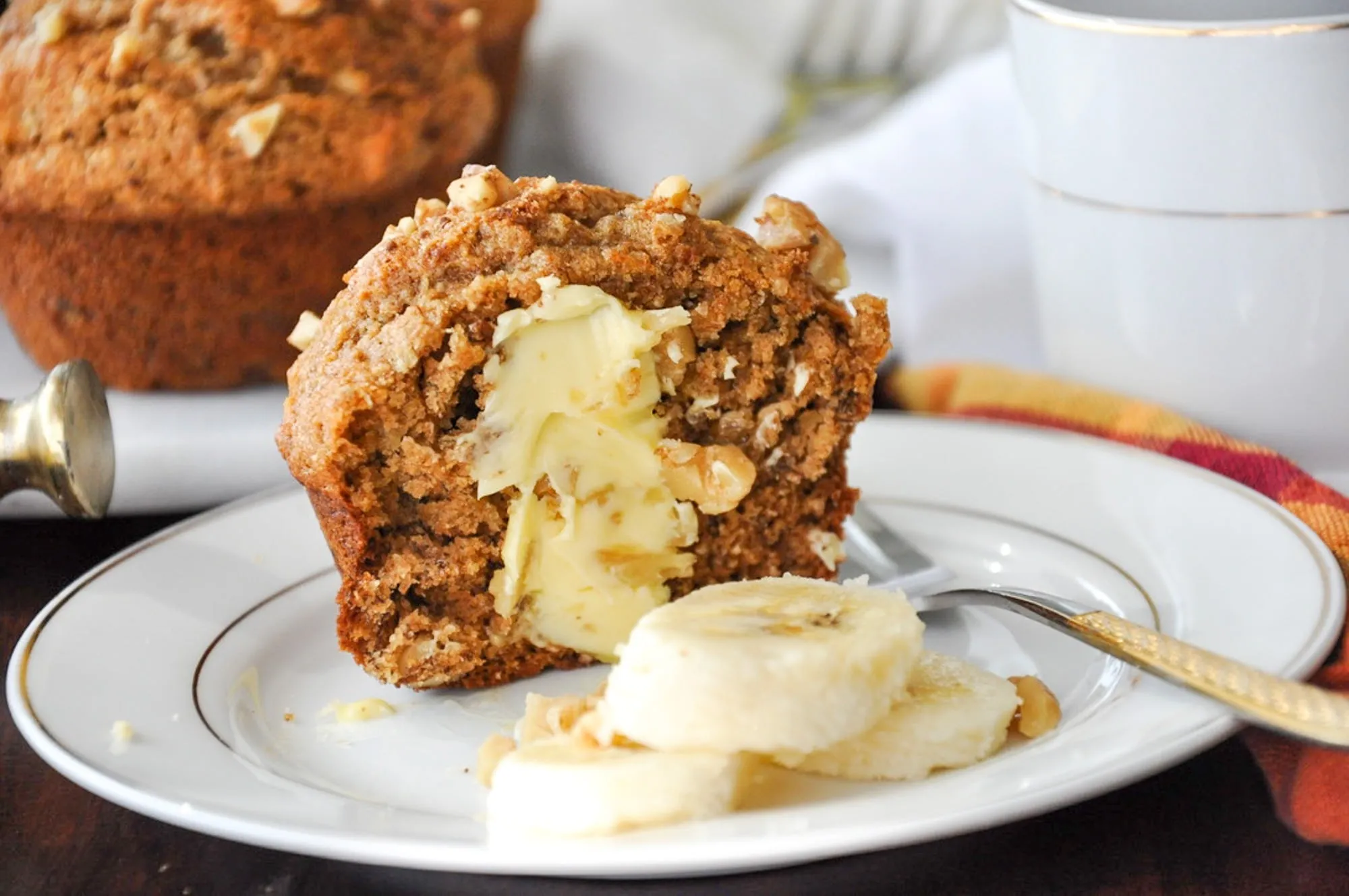 Grain Free Banana Walnut Muffins