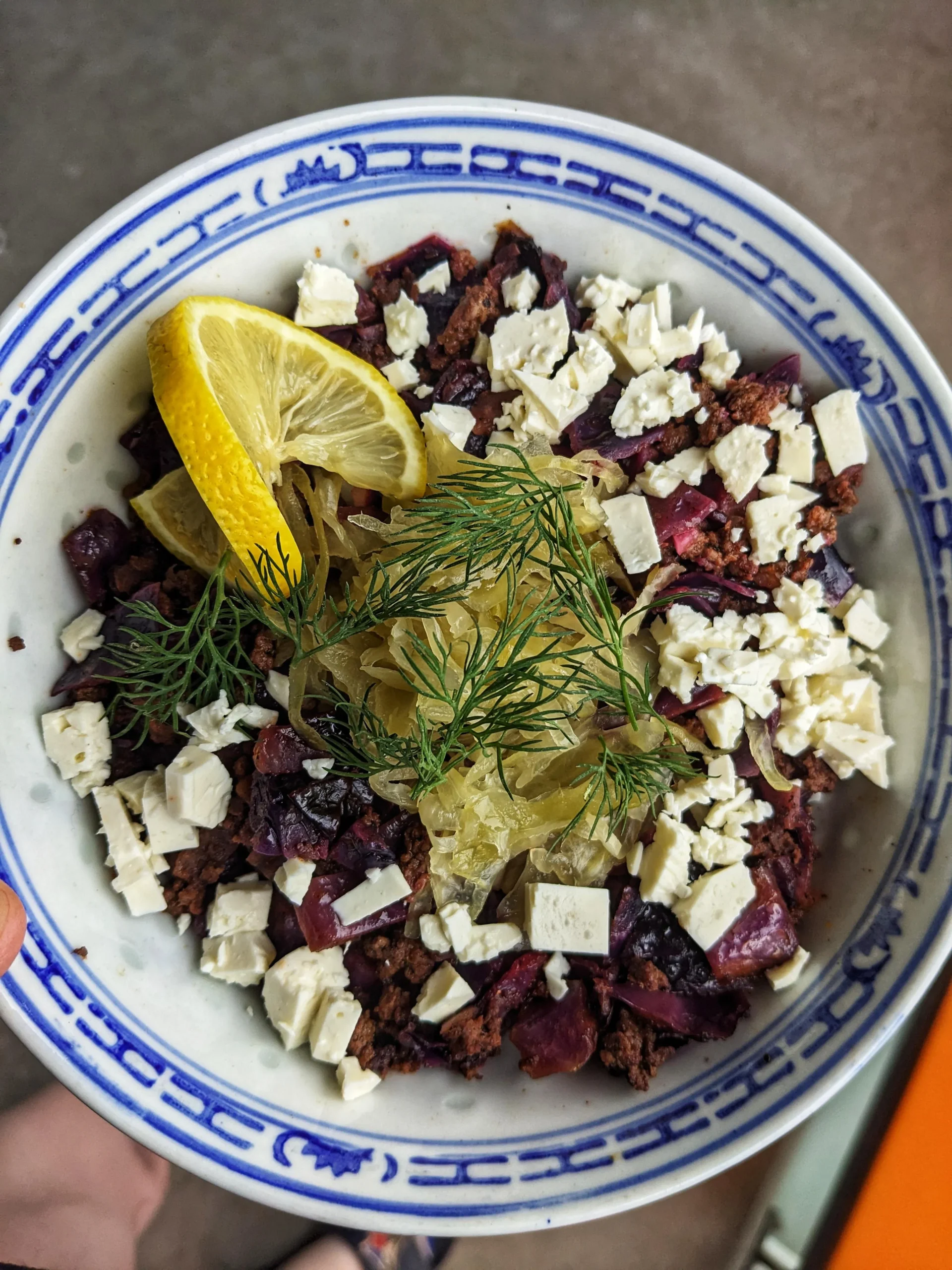 Greek Lamb Cabbage Bowls