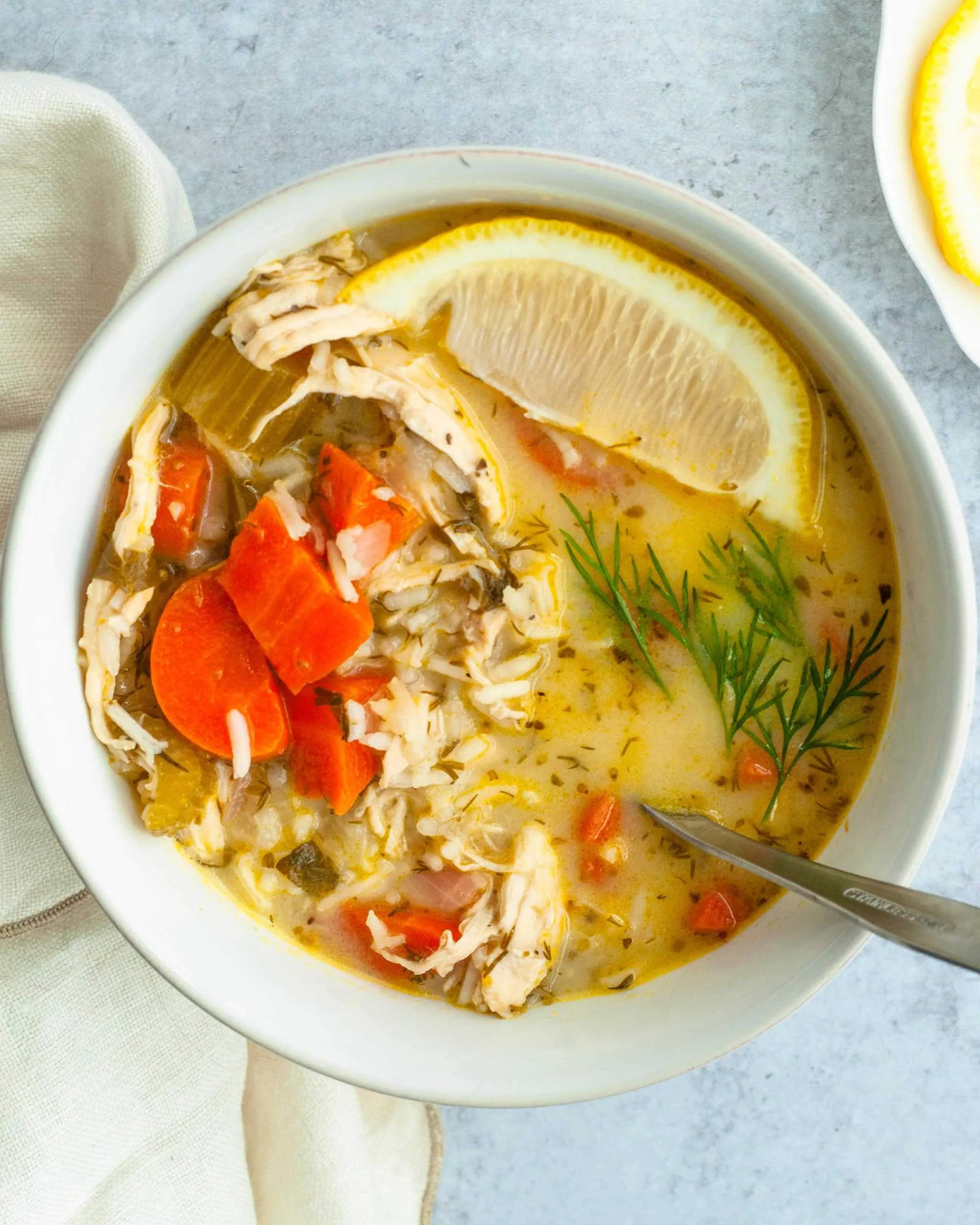 Greek Lemon and Chicken Soup with Couscous and Artichokes