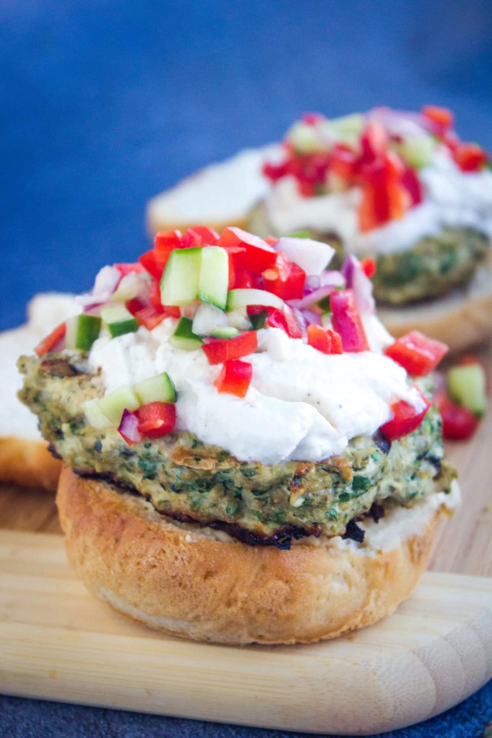 Greek Turkey Burgers with Whipped Feta