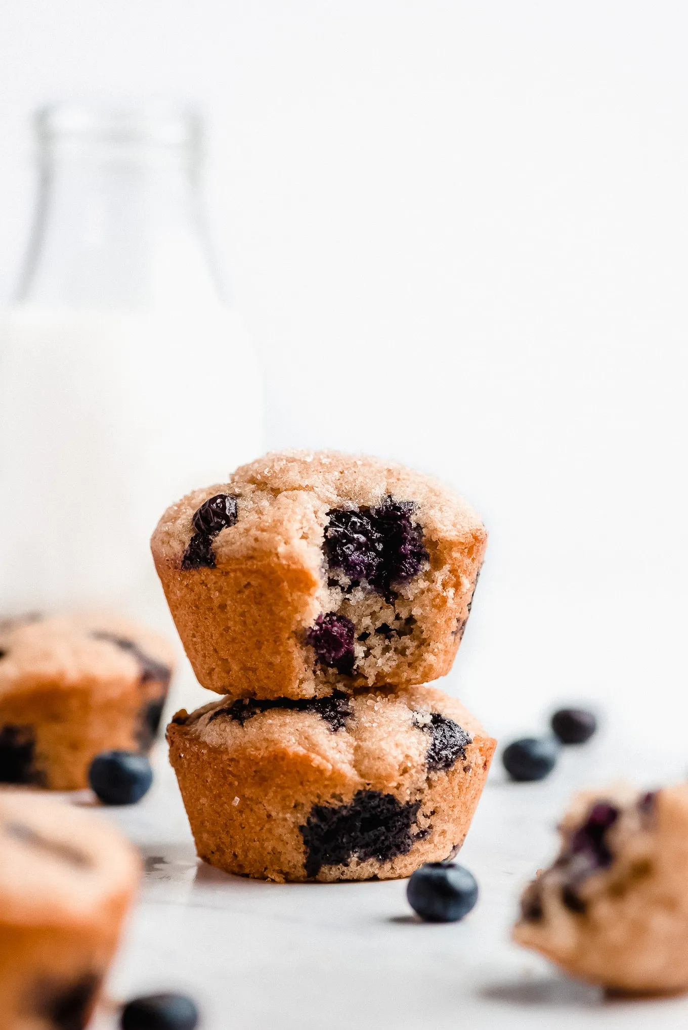 Greek Yogurt Blueberry Crumble Muffins