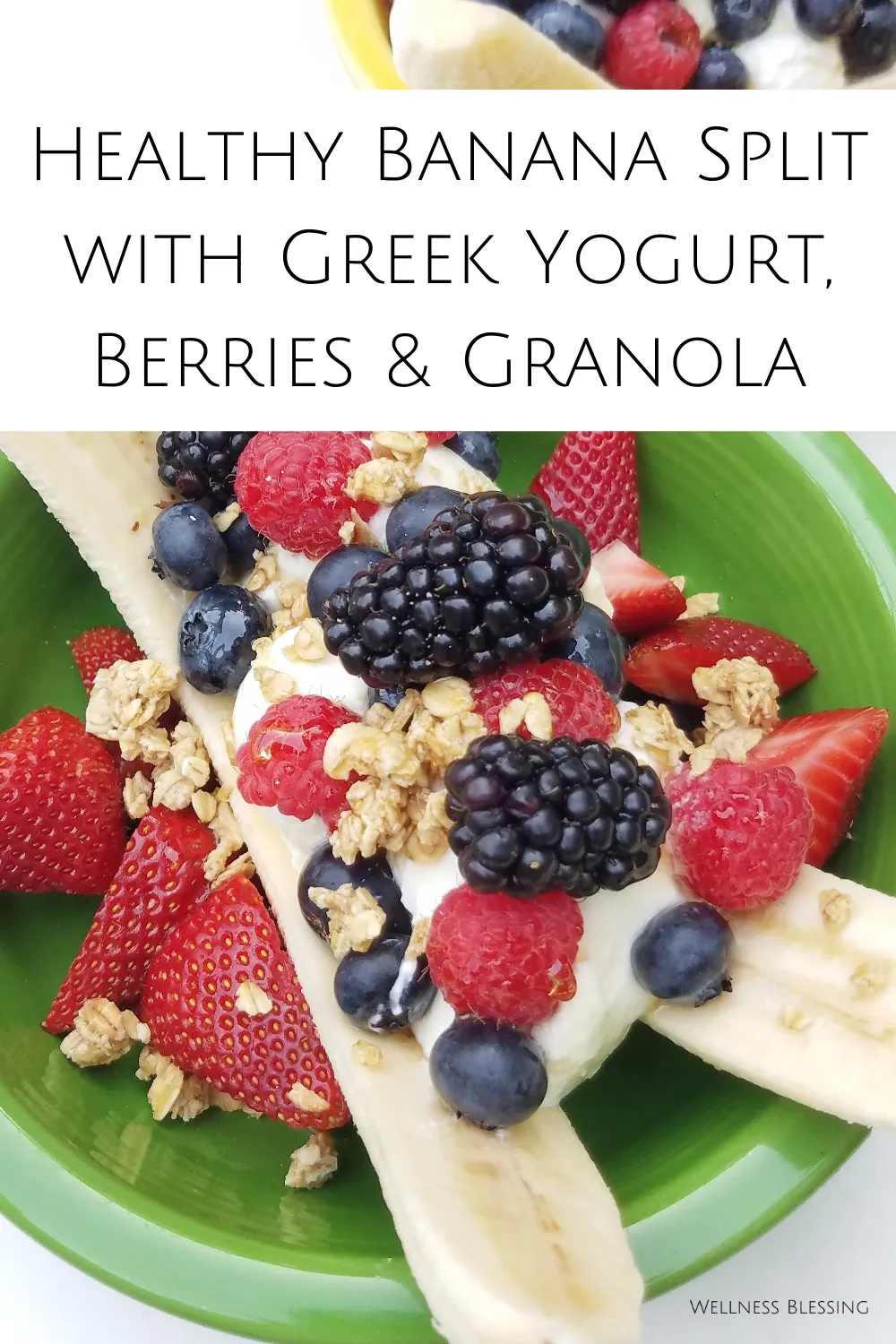 Greek Yogurt and Granola Banana Split