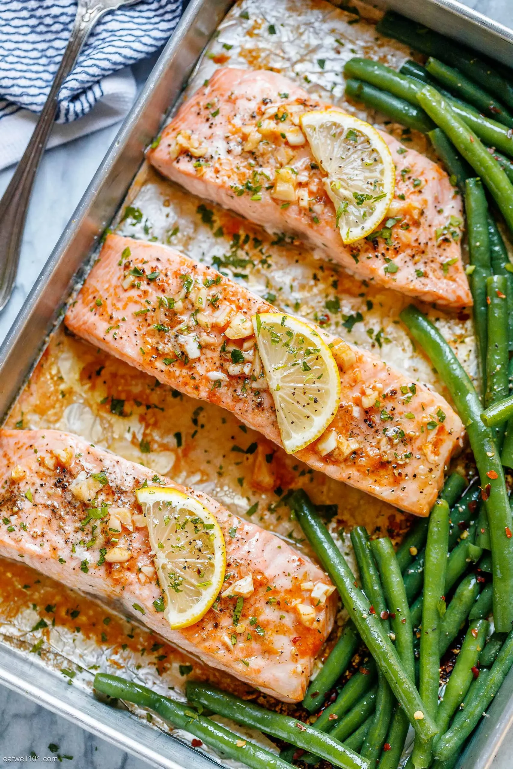 Green Beans Pearl Onions Salmon