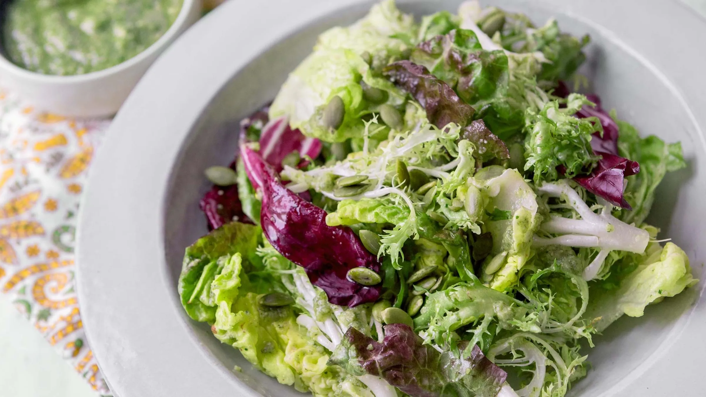Green Salad with Pepitas Dressing