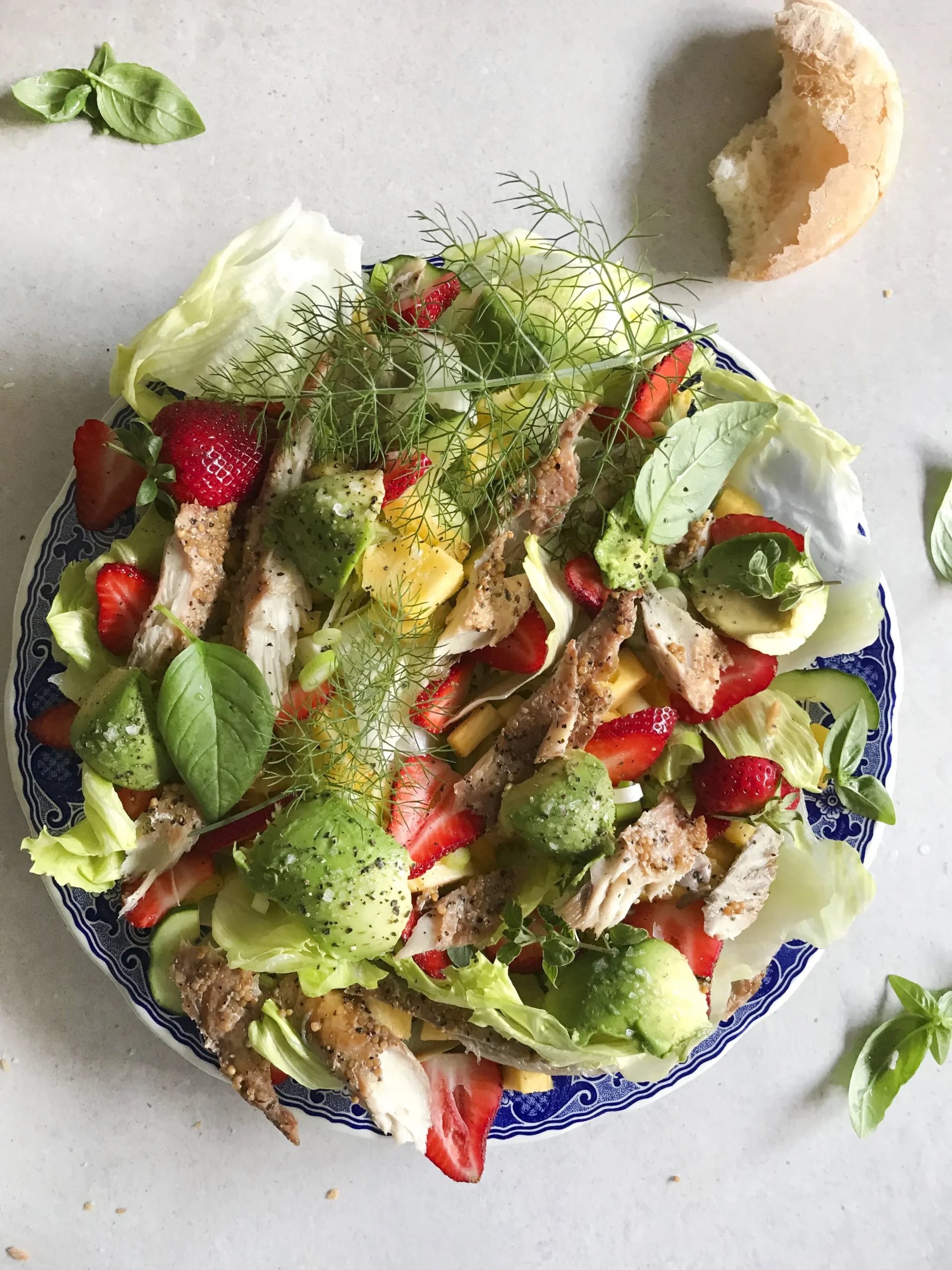 Green Salad with Radishes and Smoked Mackerel