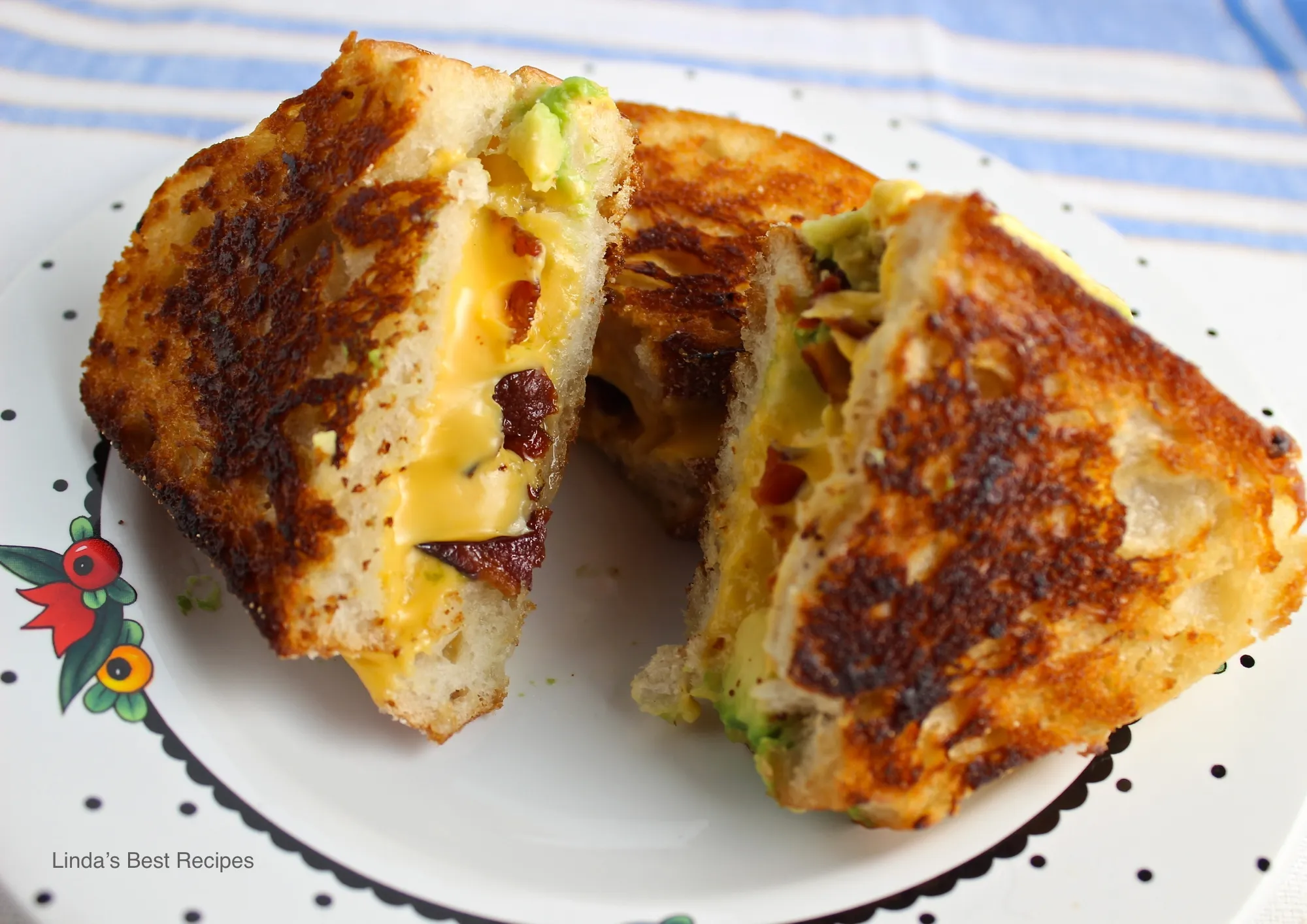 Grilled Bacon Avocado and Cheese Sandwich