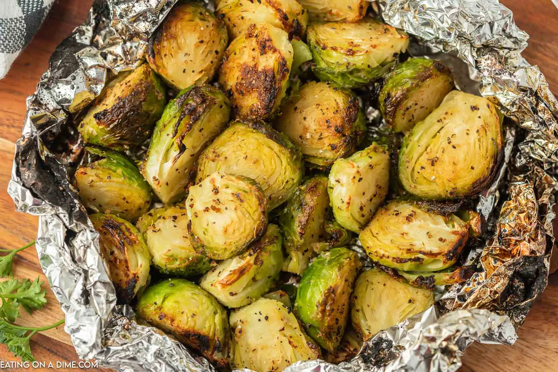 Grilled Brussel Sprouts in Foil