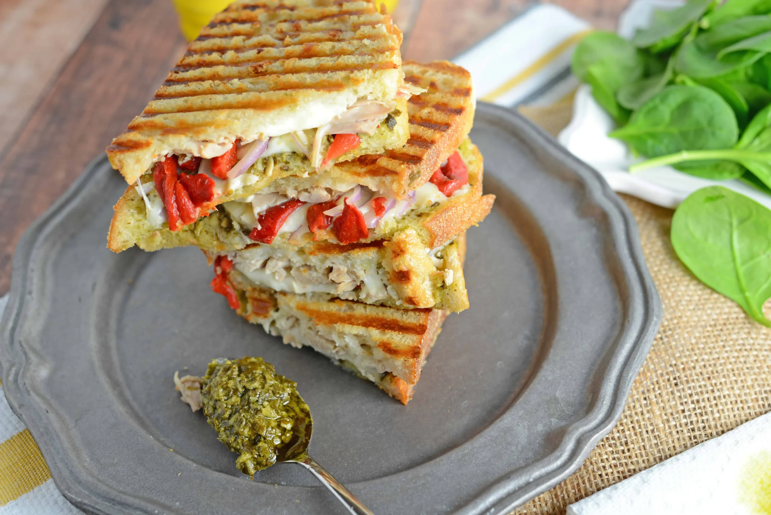 Grilled Cheese Chicken Panini Sandwich