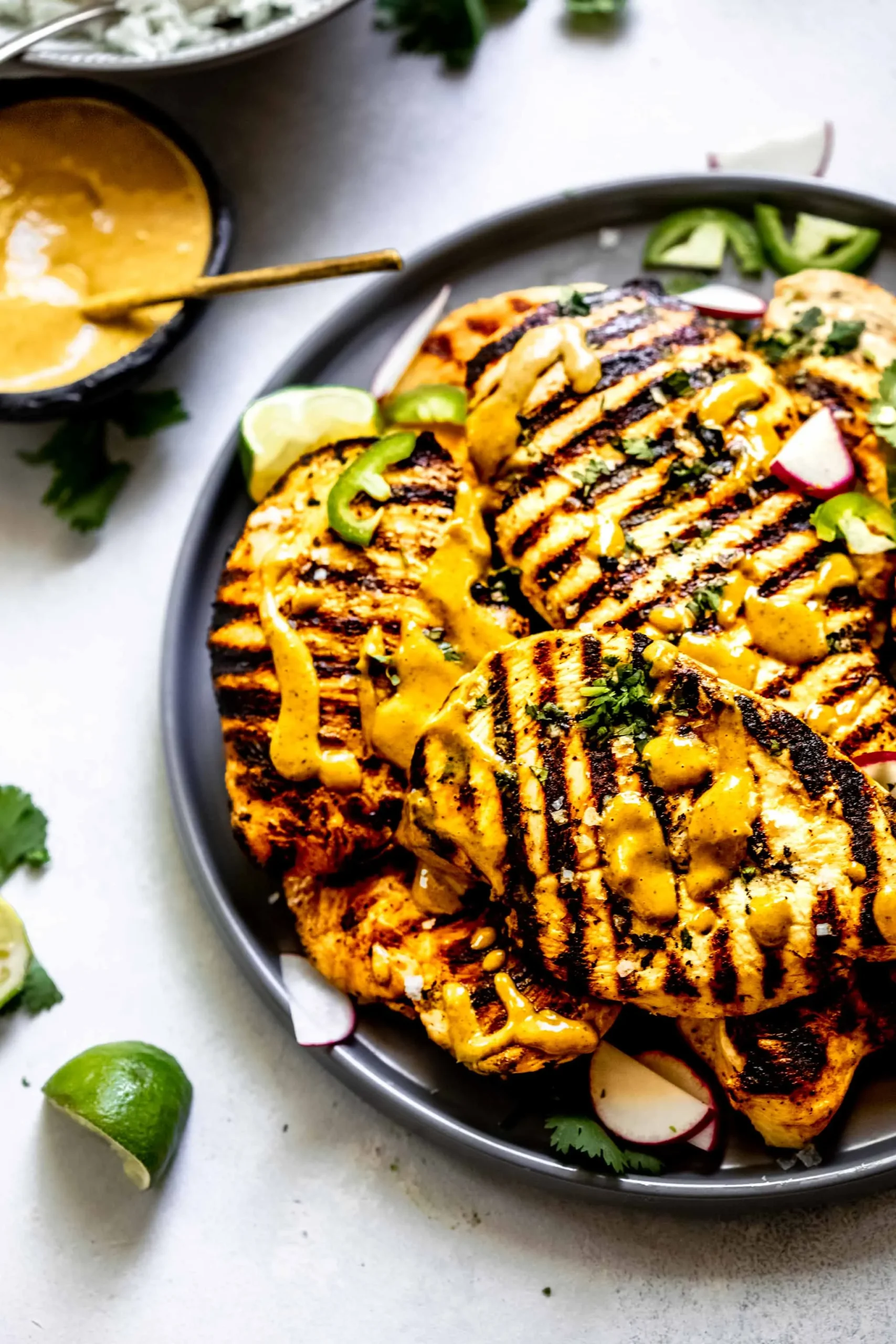 Grilled Chicken Breast with Zesty Peanut Sauce