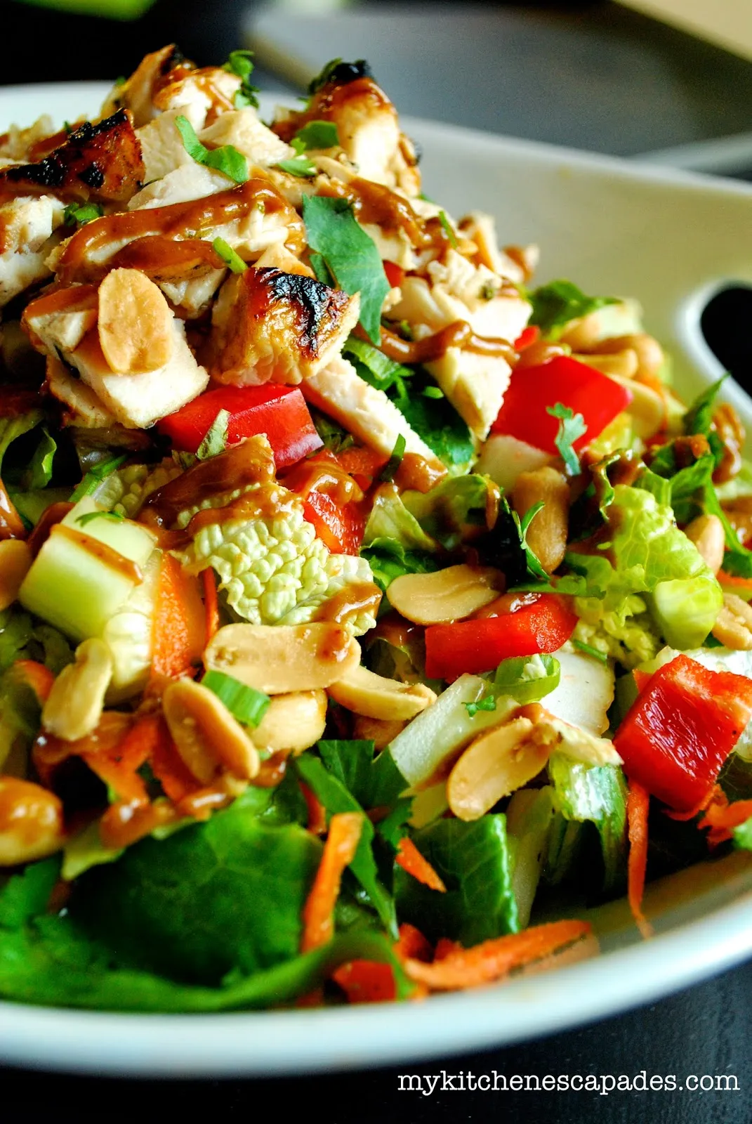 Grilled Chicken Salad with Thai Peanut Dressing