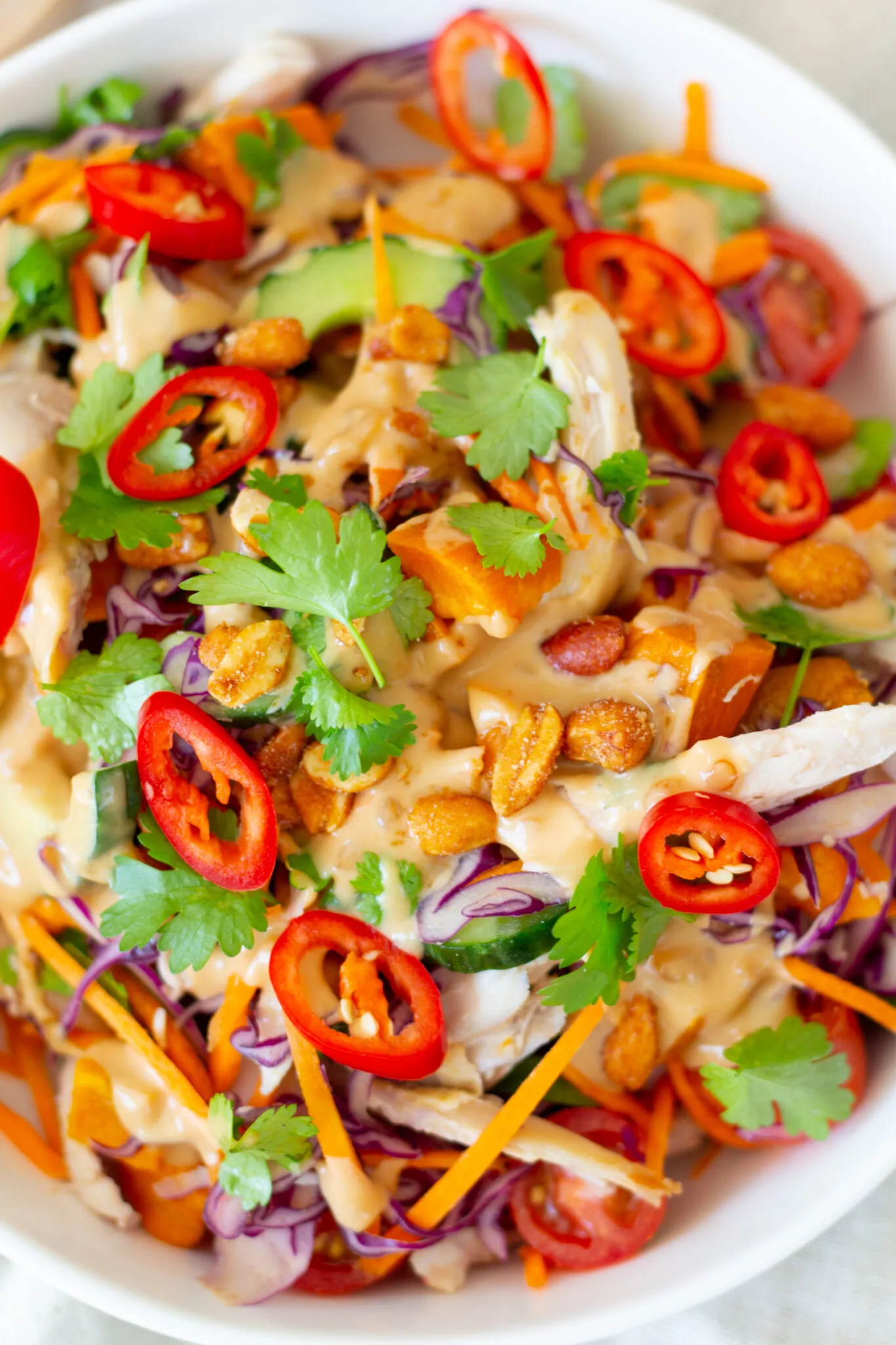 Grilled Chicken Satay Salad