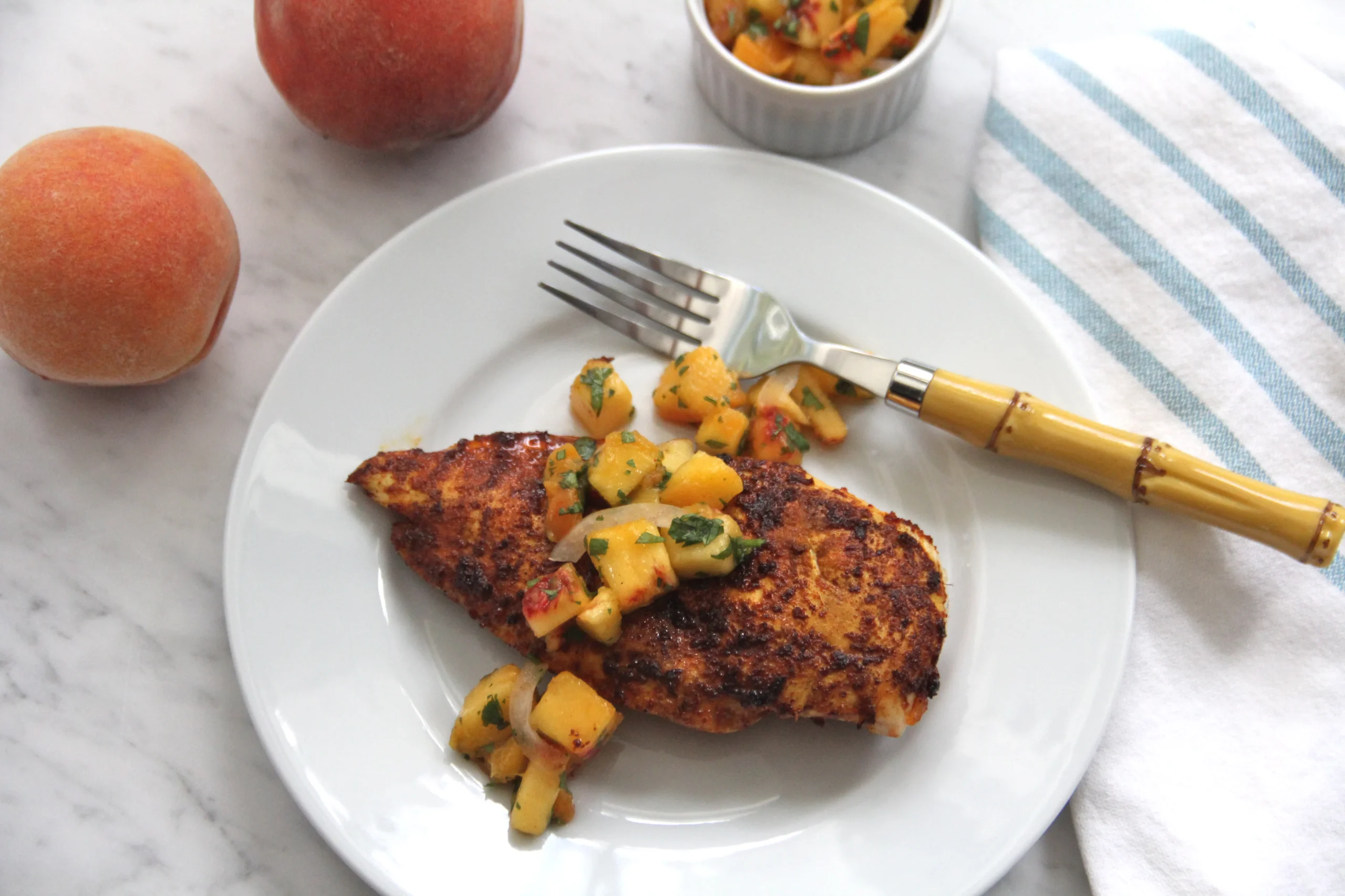 Grilled Chicken with Peach Ginger Relish