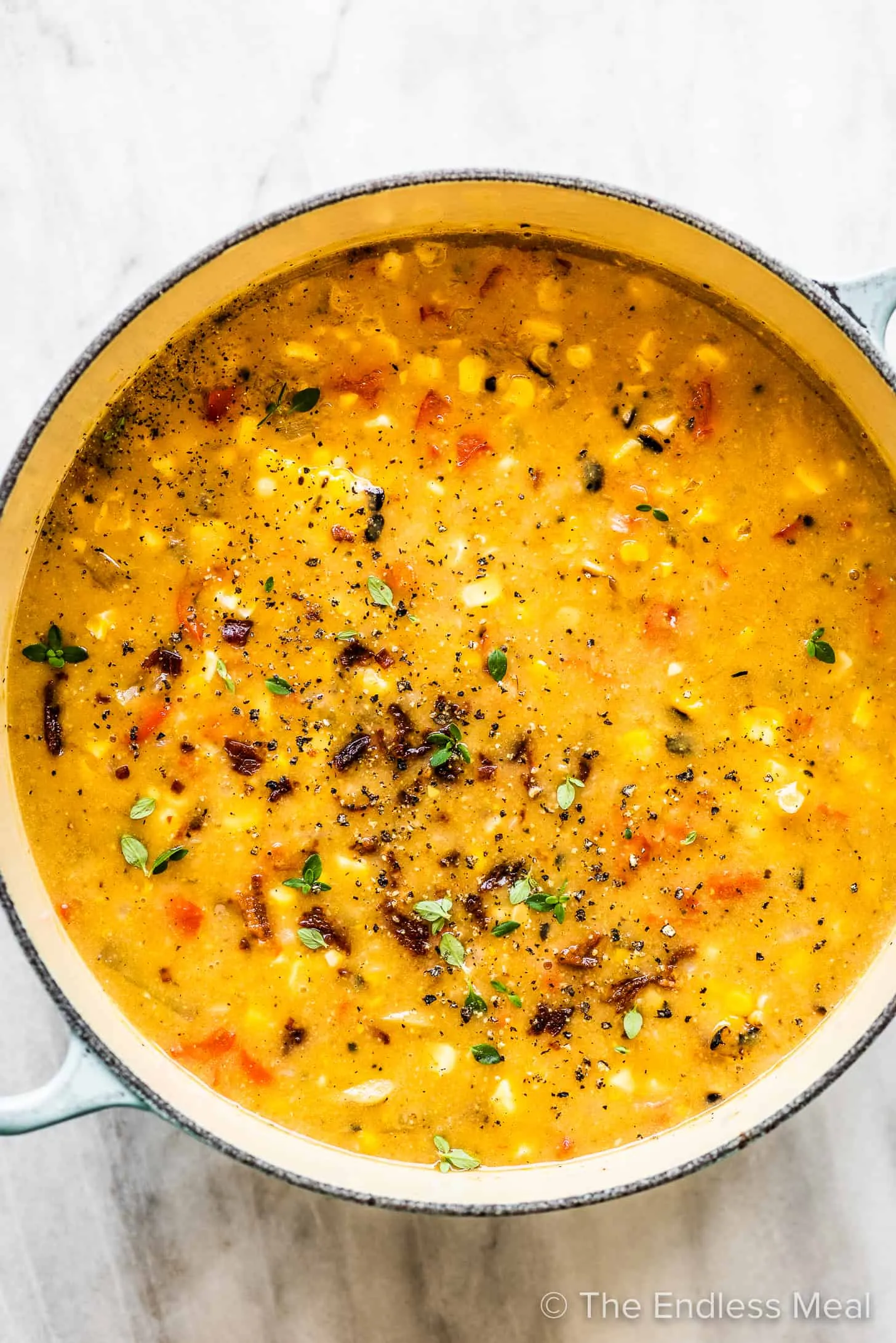 Grilled Corn Potato Chowder