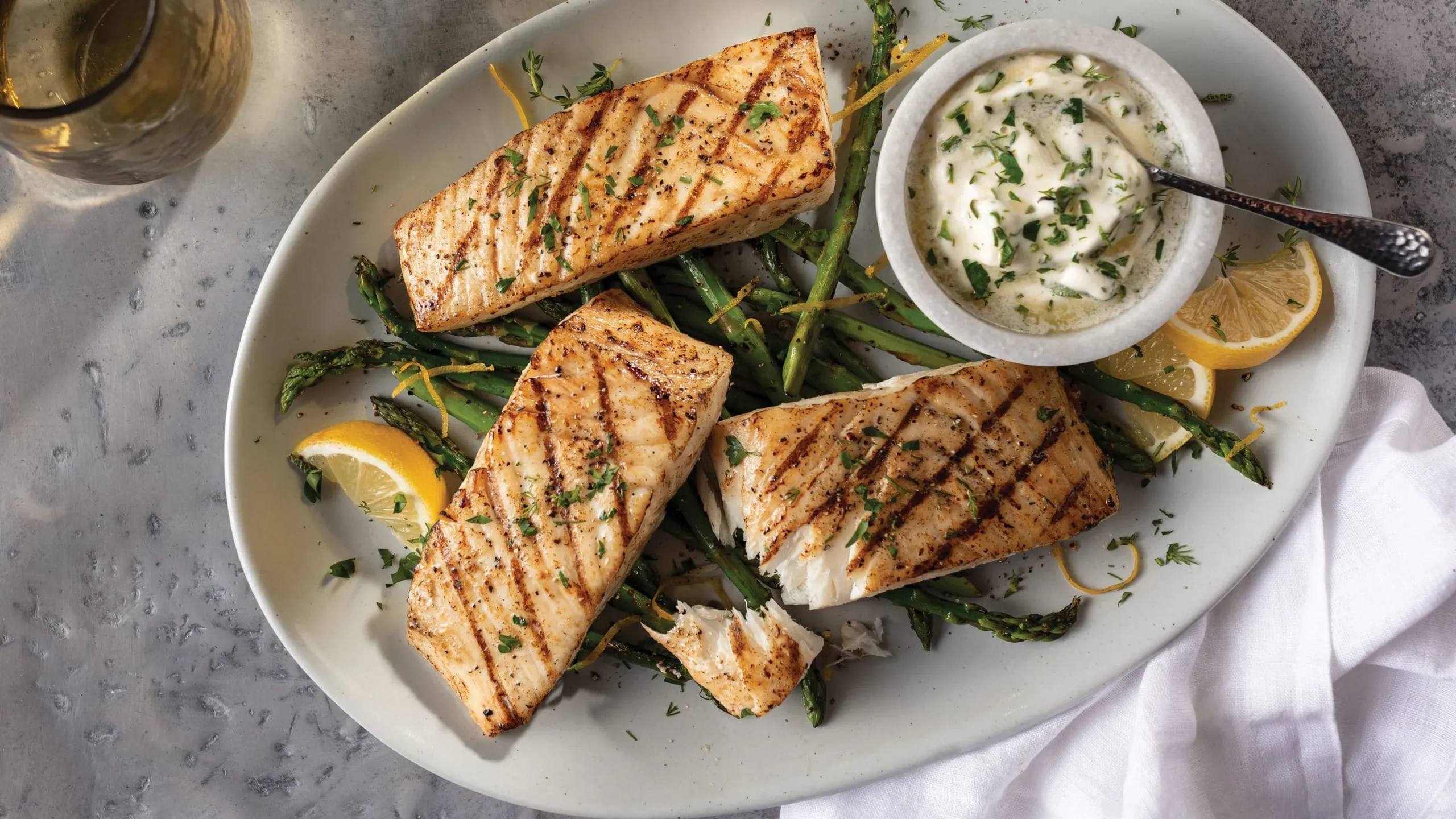 Grilled Halibut with Lime Chipotle Butter