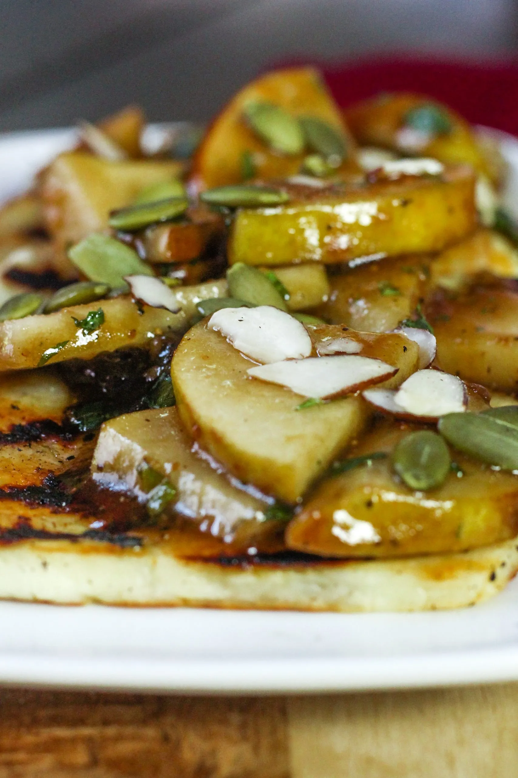 Grilled Pear Halloumi Salad