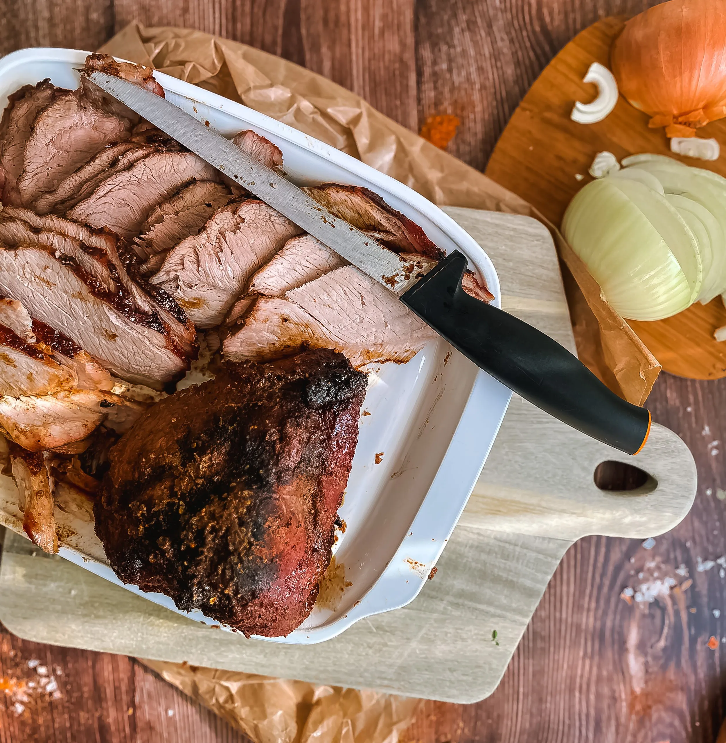 Grilled Pork Butt Slices