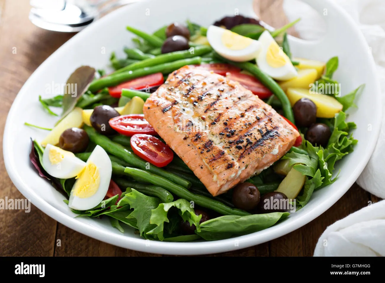 Grilled Salmon Nicoise Salad