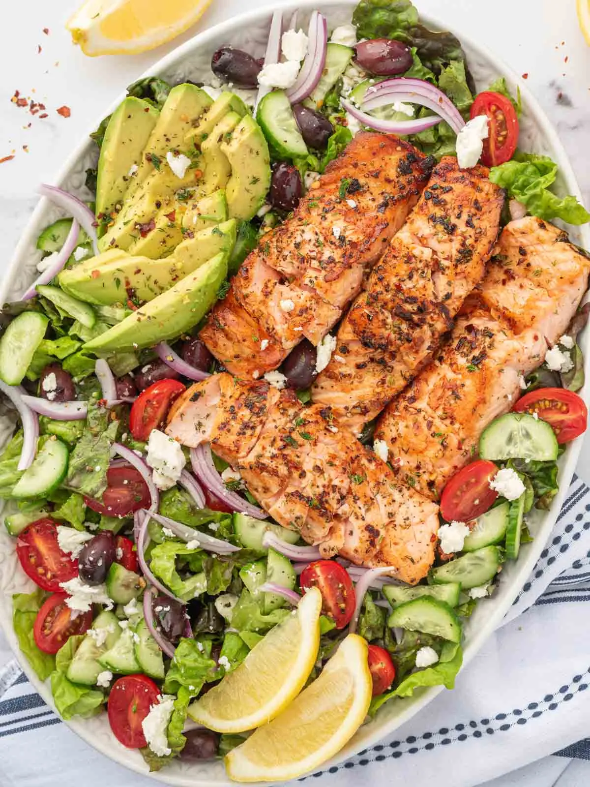 Grilled Salmon Pasta Salad