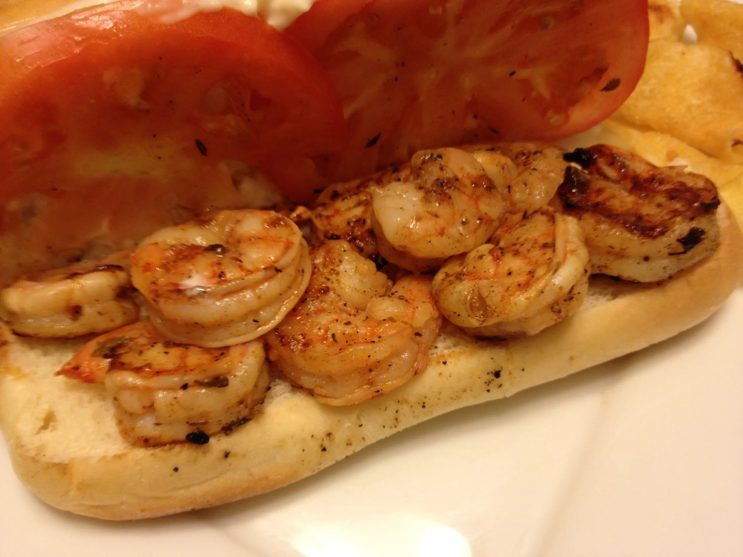 Grilled Shrimp Po' Boys