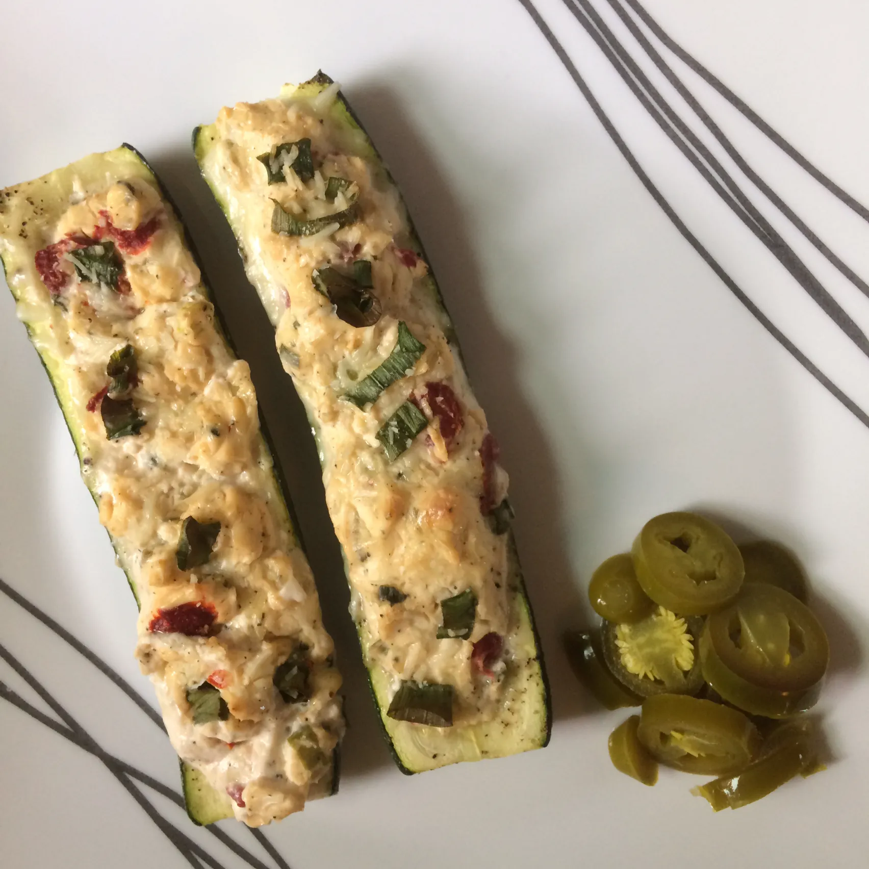 Grilled Stuffed Zucchini Bites