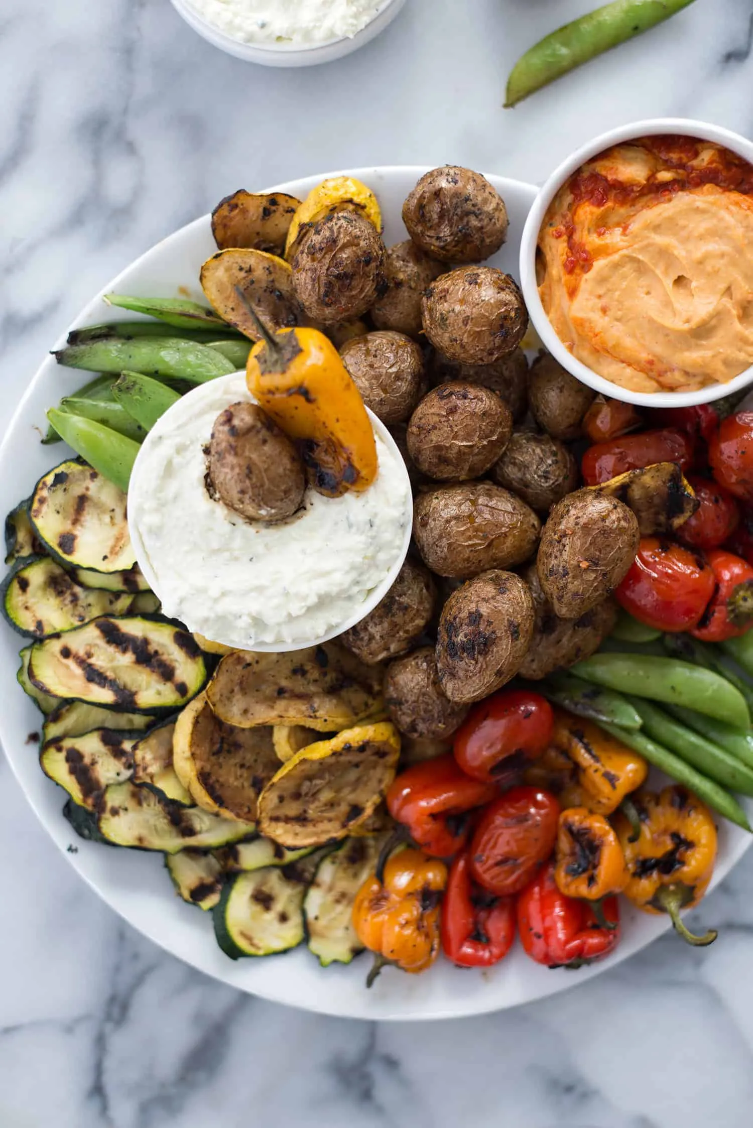 Grilled Vegetable and Potato Mezze Platter