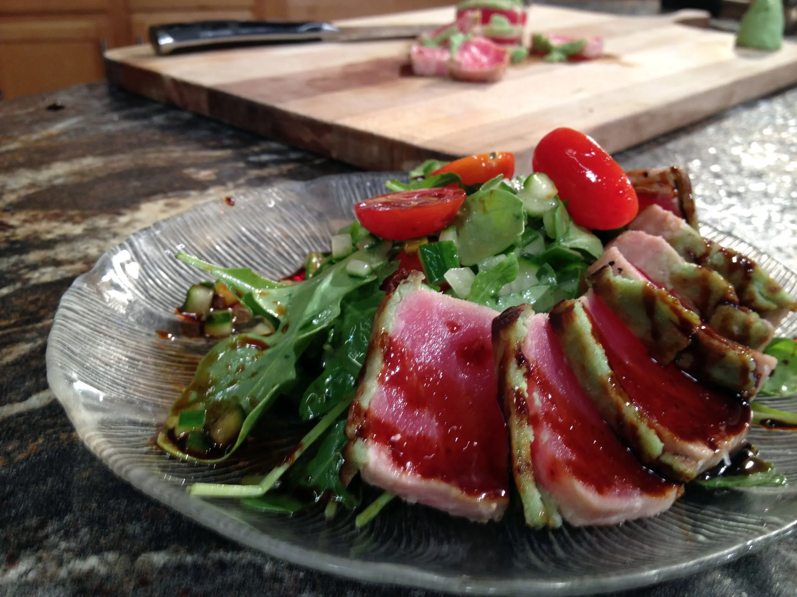 Grilled Wasabi Crusted Tuna