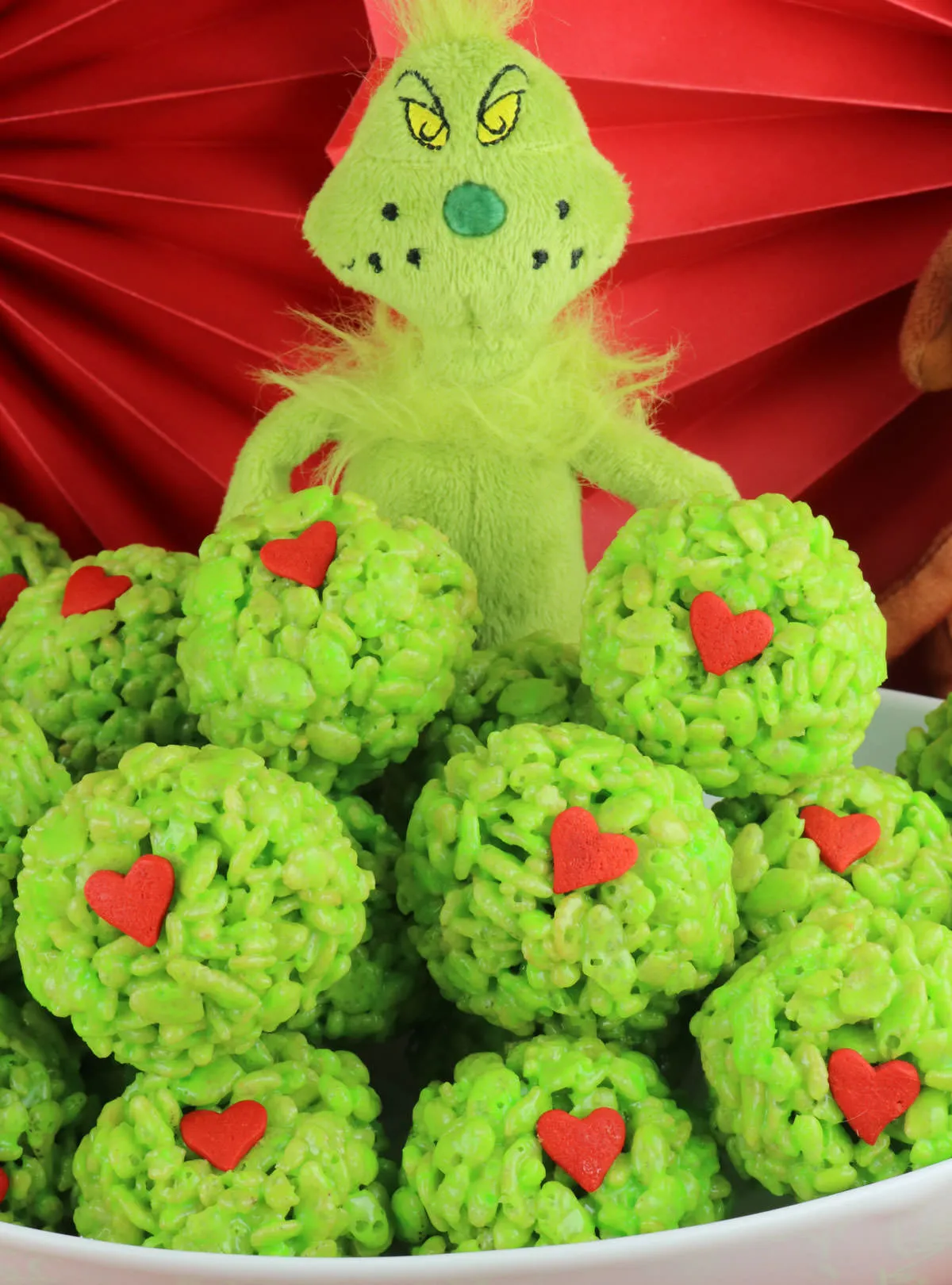 Grinch Rice Krispie Bites