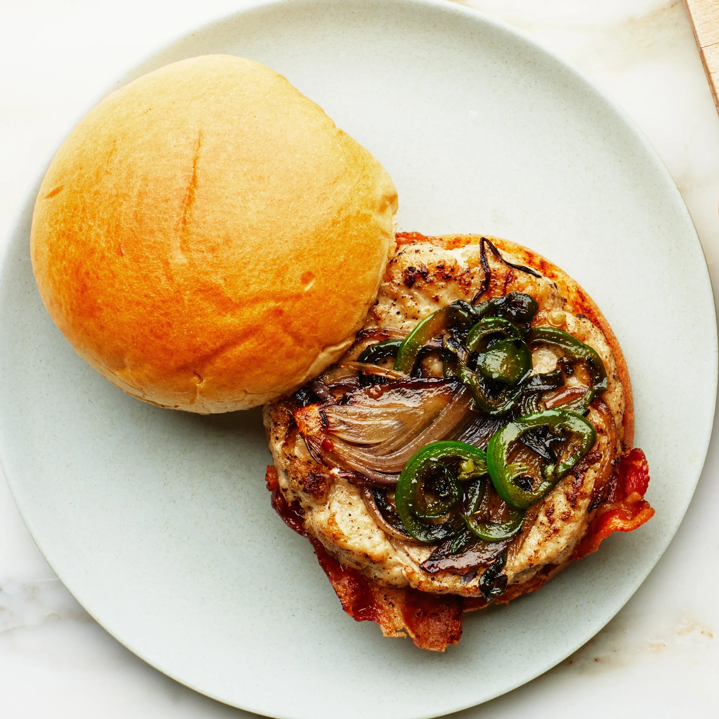 Ground Chicken Burgers with Bacon