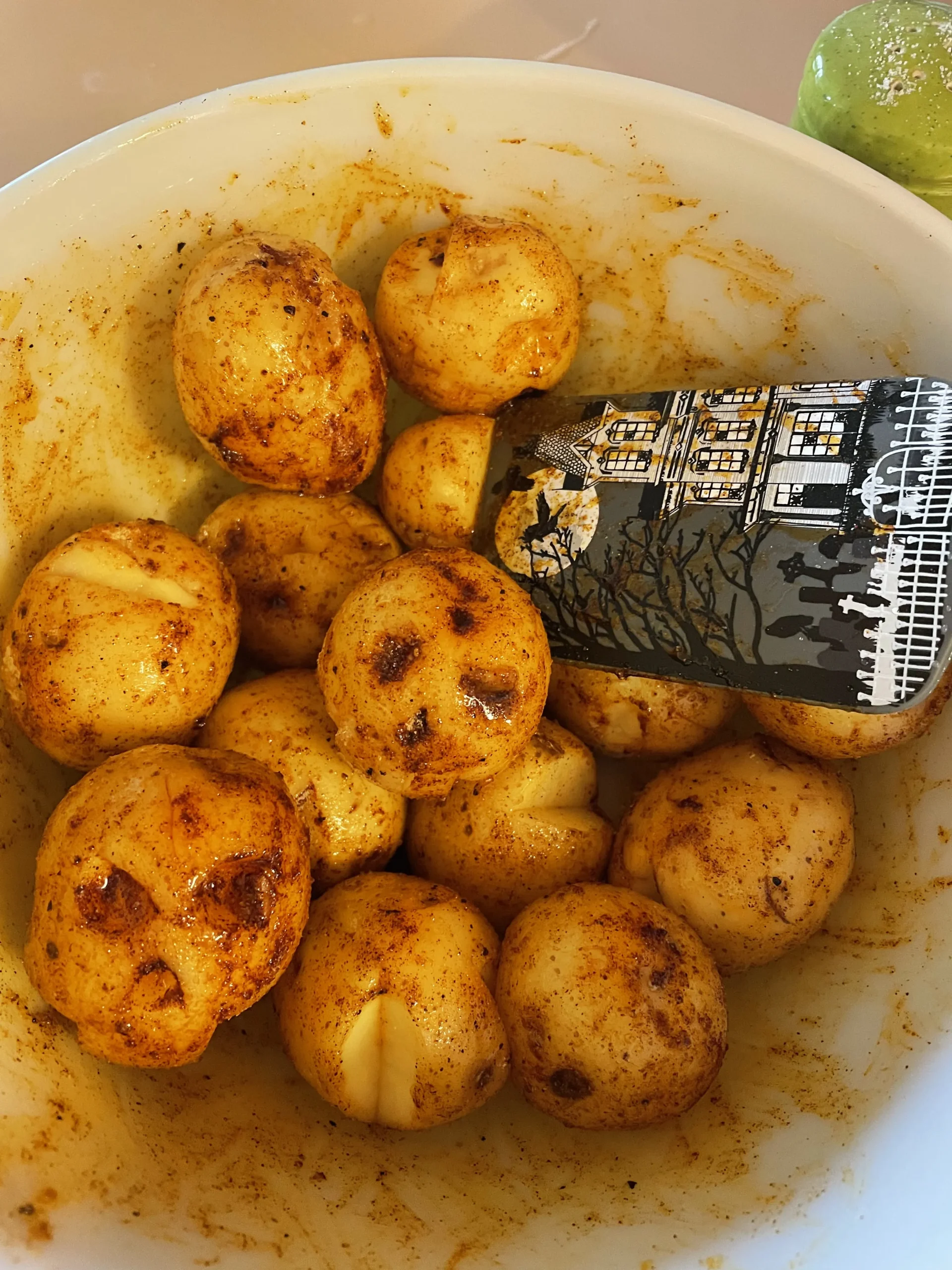 Halloween Skull Roasted Red Potatoes