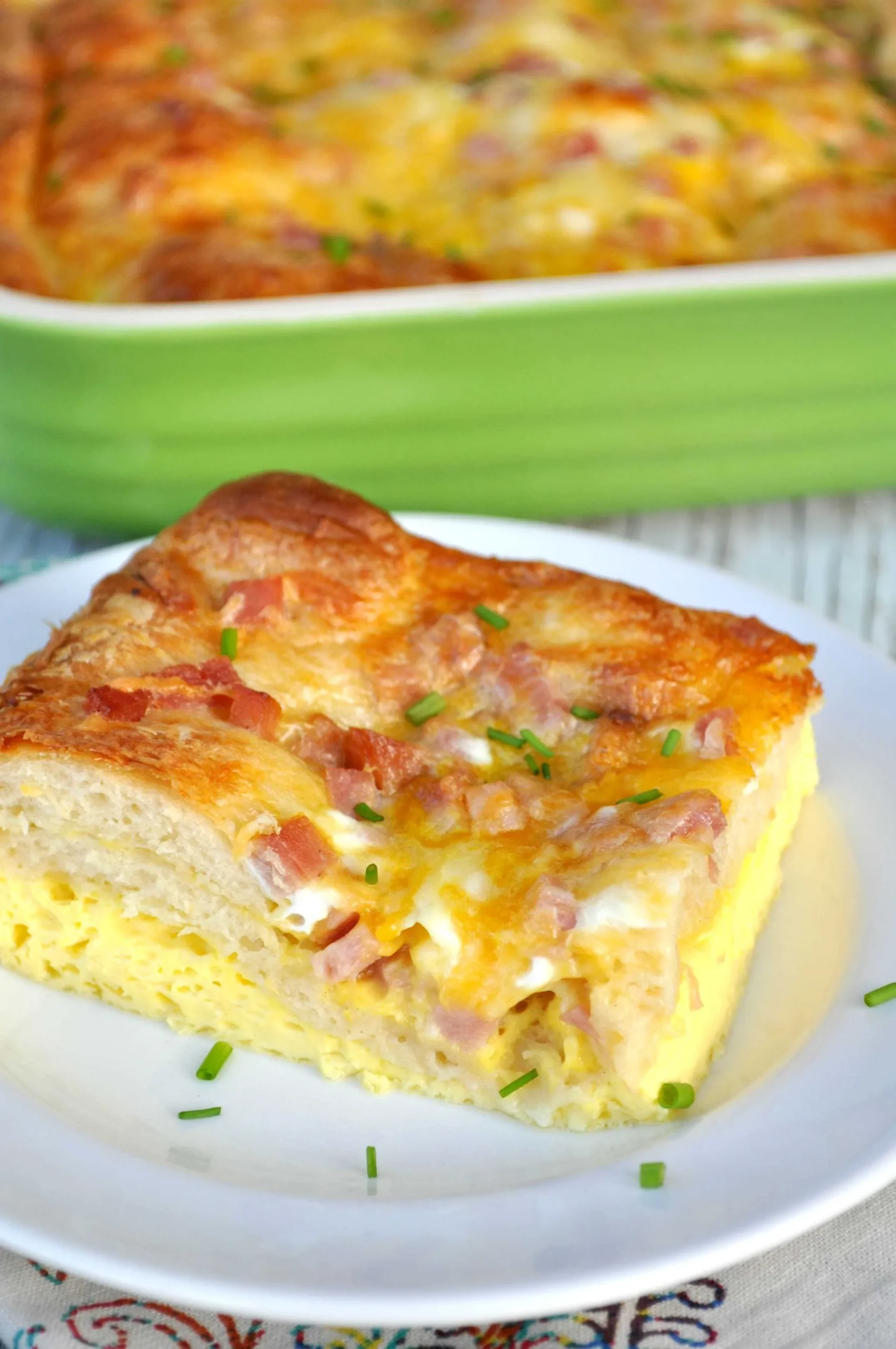 Ham Egg and Cheese Crescent Roll Casserole