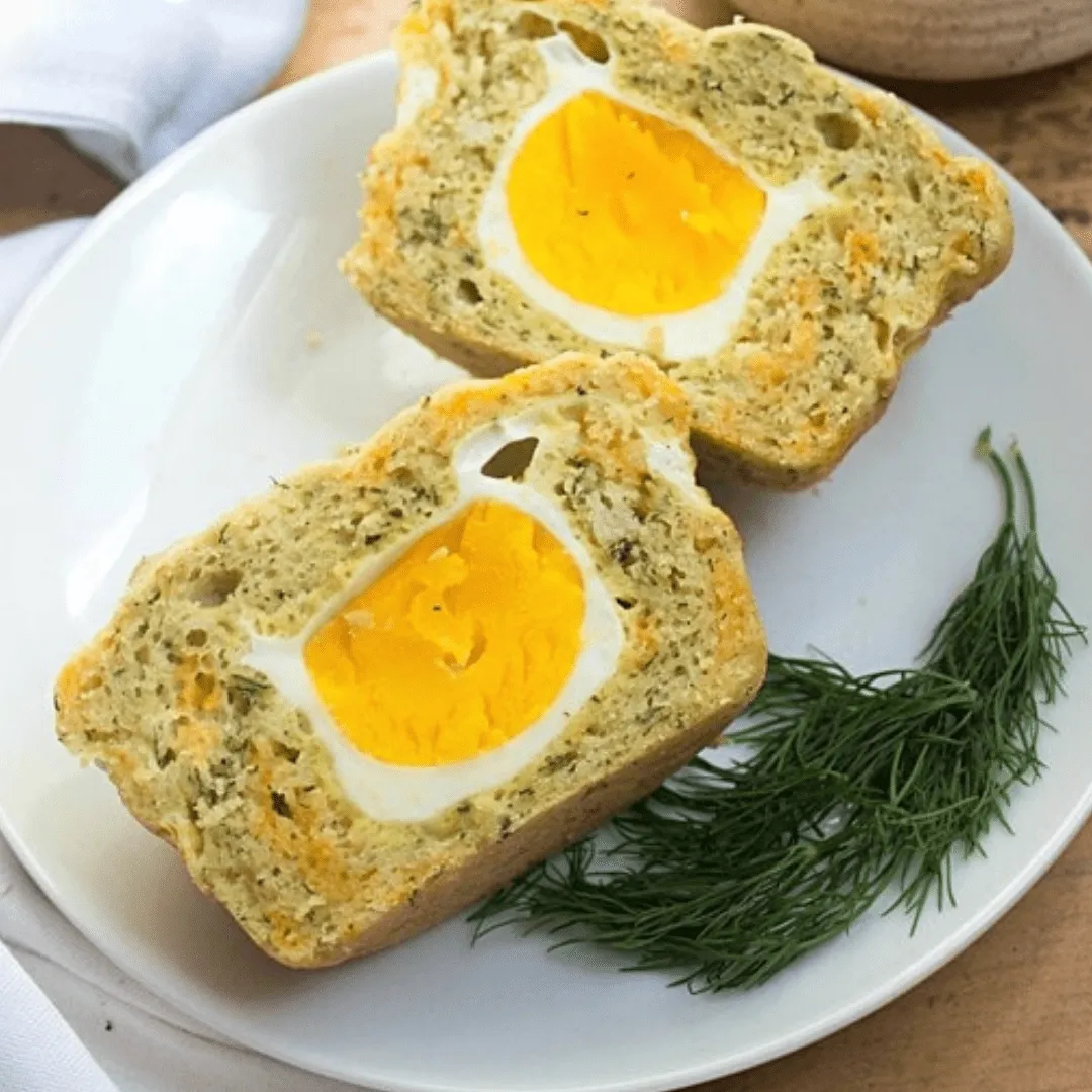 Hard Boiled Egg and Cheddar Muffins Gluten Free