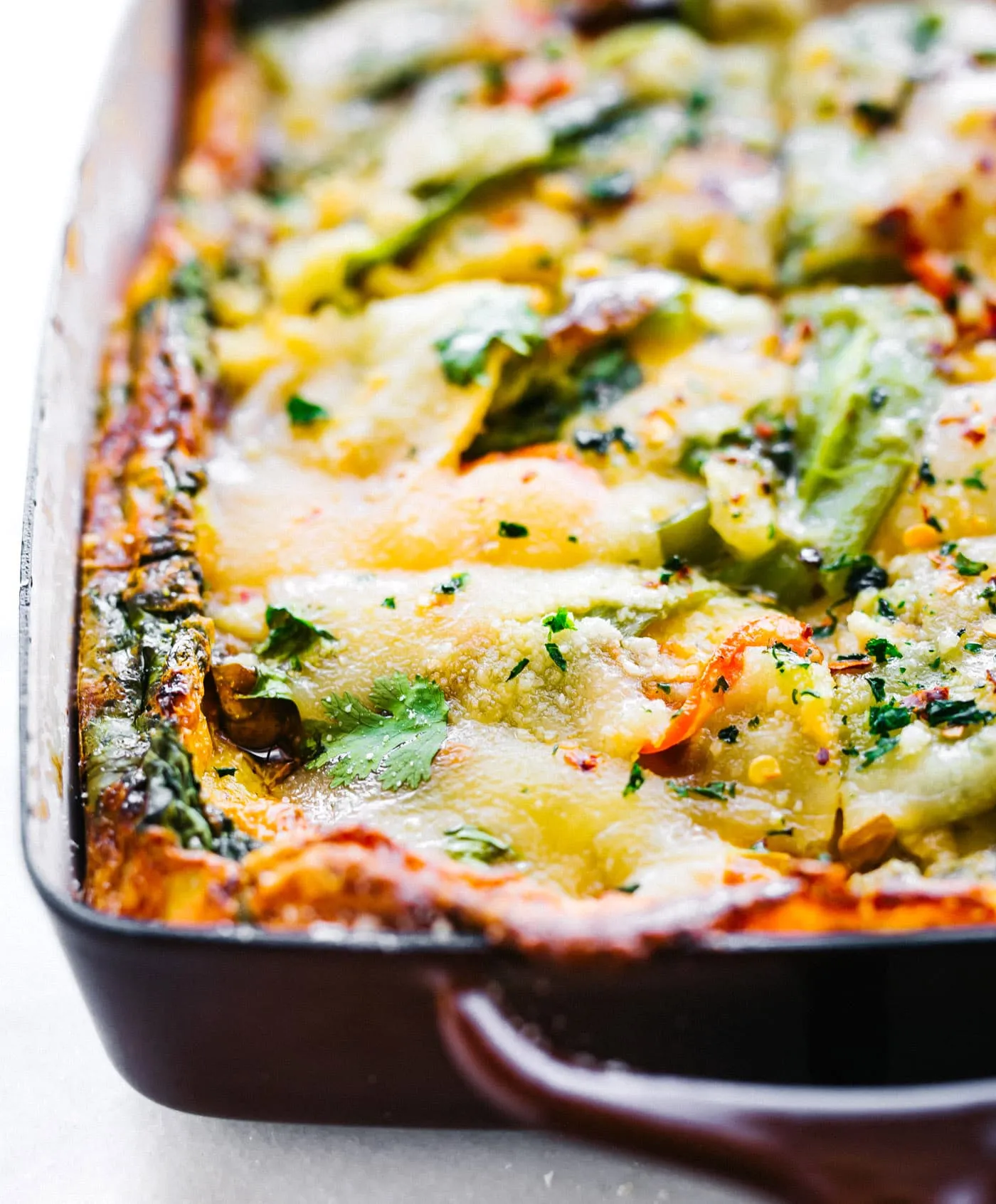 Hatch Green Chile Tomato Egg Casserole